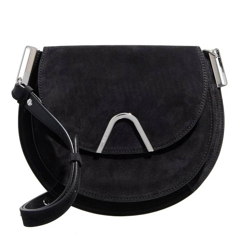 Coccinelle Schultertasche - Coccinellesunup Suede - Gr. unisize - in Schwarz - für Damen von Coccinelle