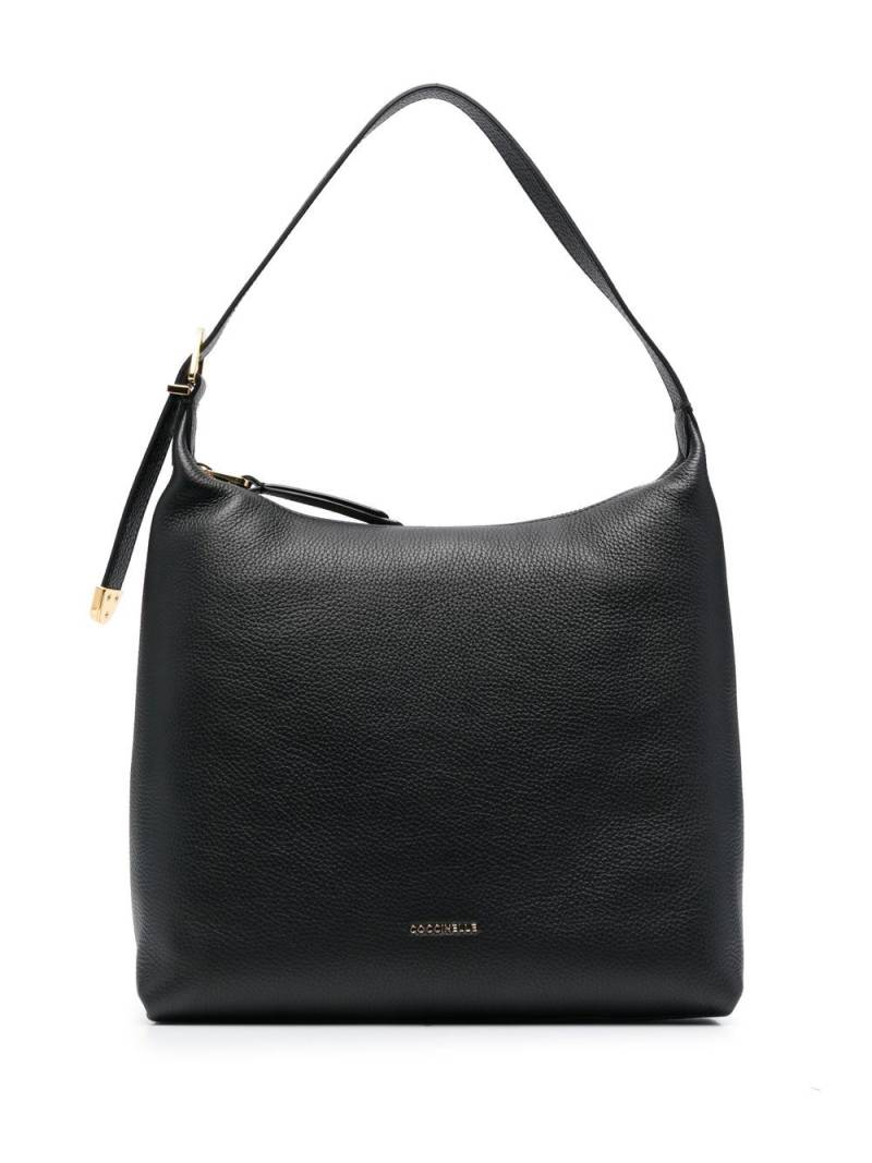 Coccinelle grained leather shoulder bag - Black von Coccinelle