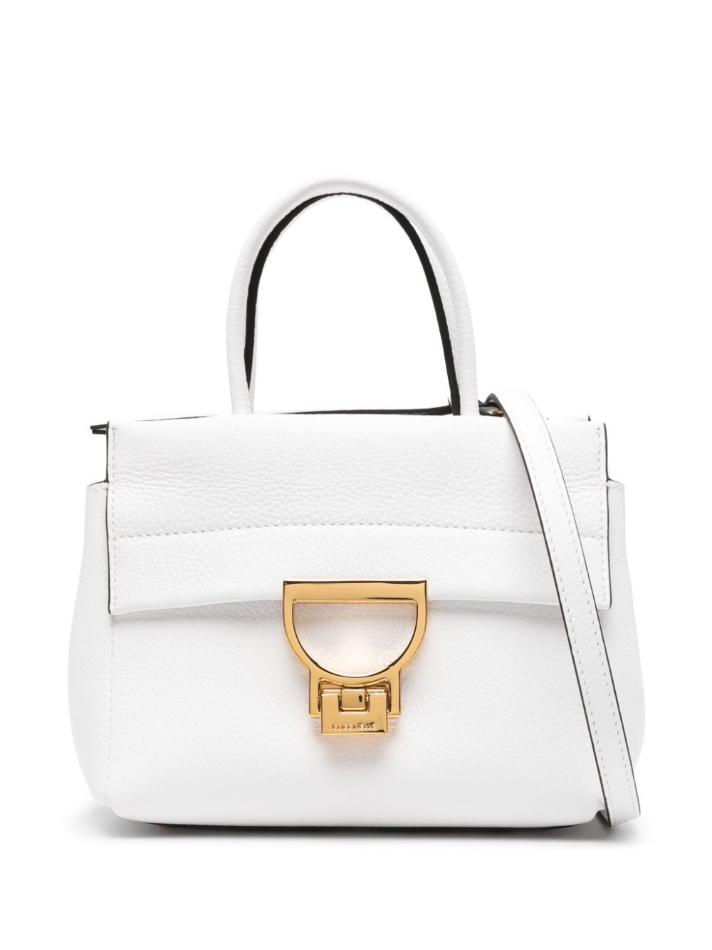 Coccinelle mini Arlettis leather tote bag - White von Coccinelle