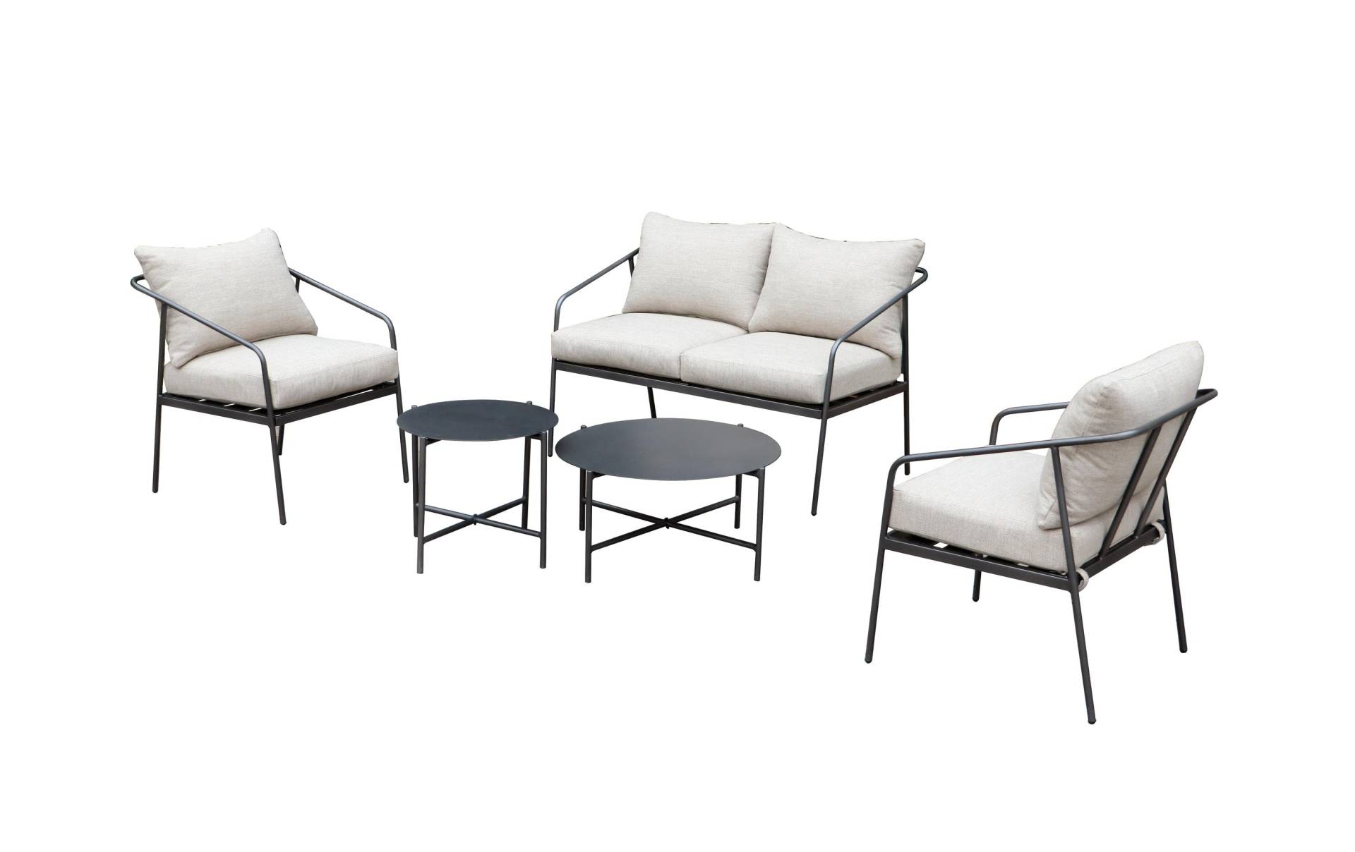 Cocon Gartenlounge-Set »Origlio, Beige/Schwarz, 4 Sitzplätze«, (Set, 5 tlg.) von Cocon