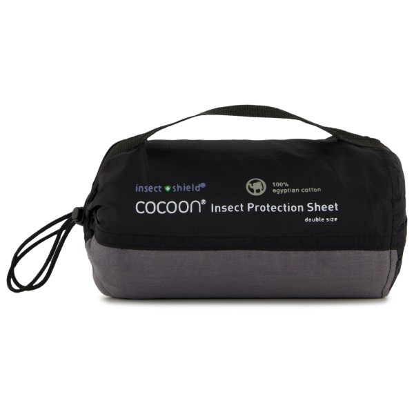 Cocoon - Insect Shield Protection Sheet - Reisedecke Gr 200 x 160 cm schwarz/grau von Cocoon