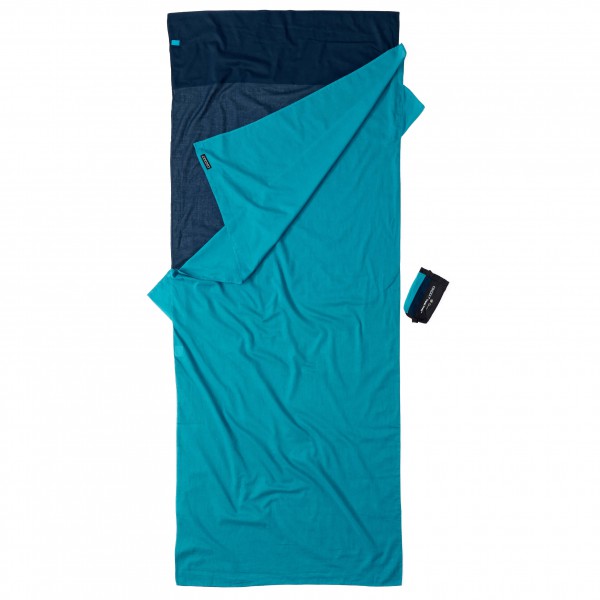 Cocoon - TravelSheet Egyptian Cotton - Reiseschlafsack Gr 220 x 90 cm blau/türkis von Cocoon