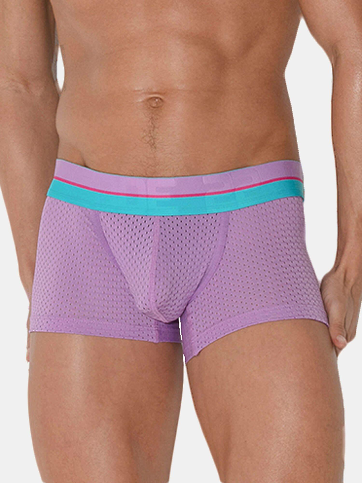 Boxer Bright Mesh Herren Violett Bedruckt L von Code22