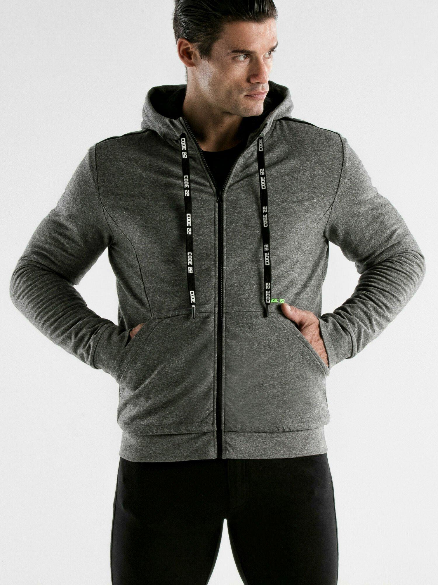 Sportjacke Mit Kapuze Core Herren Grau XL von Code22