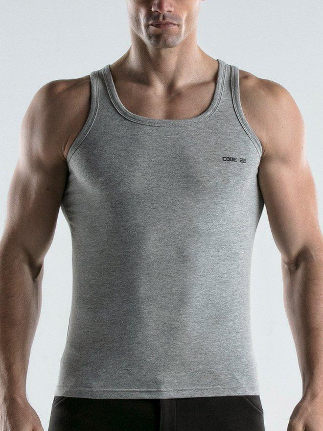 Tanktop Basic Herren Grau M von Code22