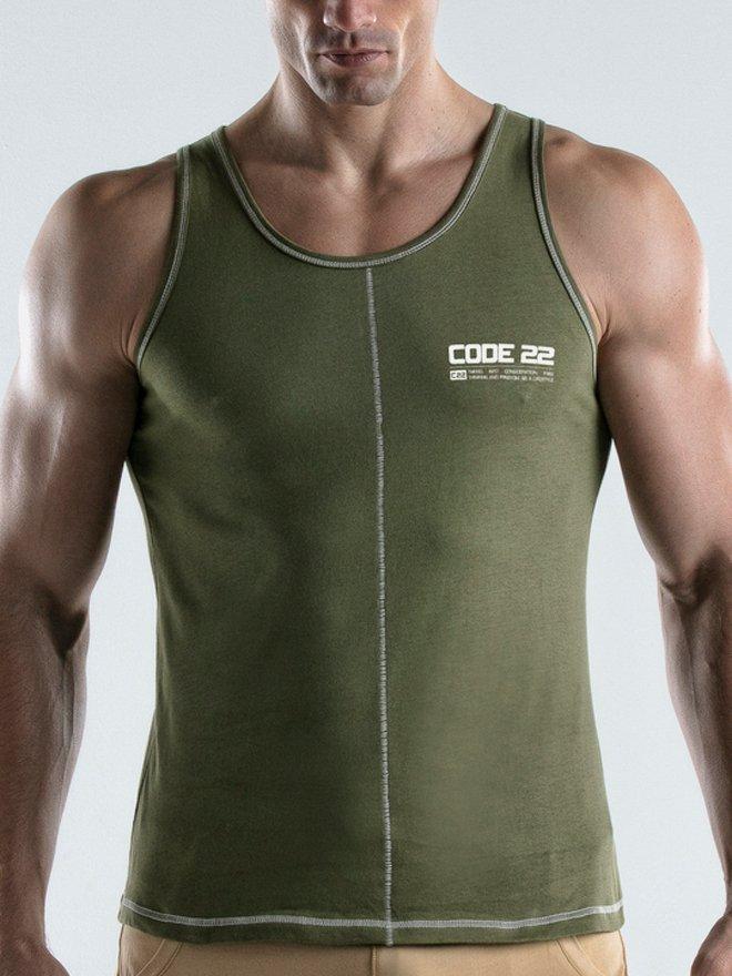 Tanktop Rush Herren Militärgrün XL von Code22