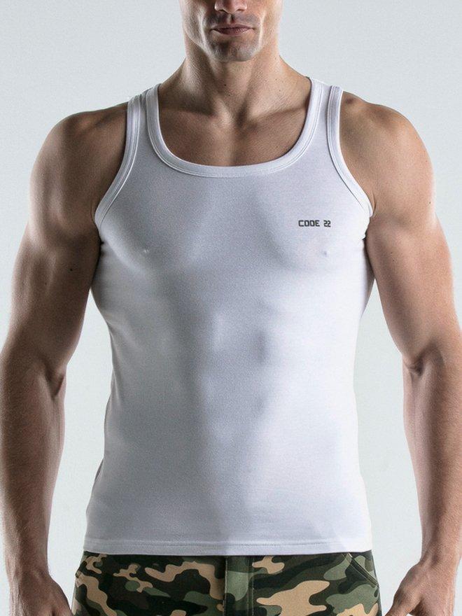 Tanktop Basic Herren Weiss S von Code22