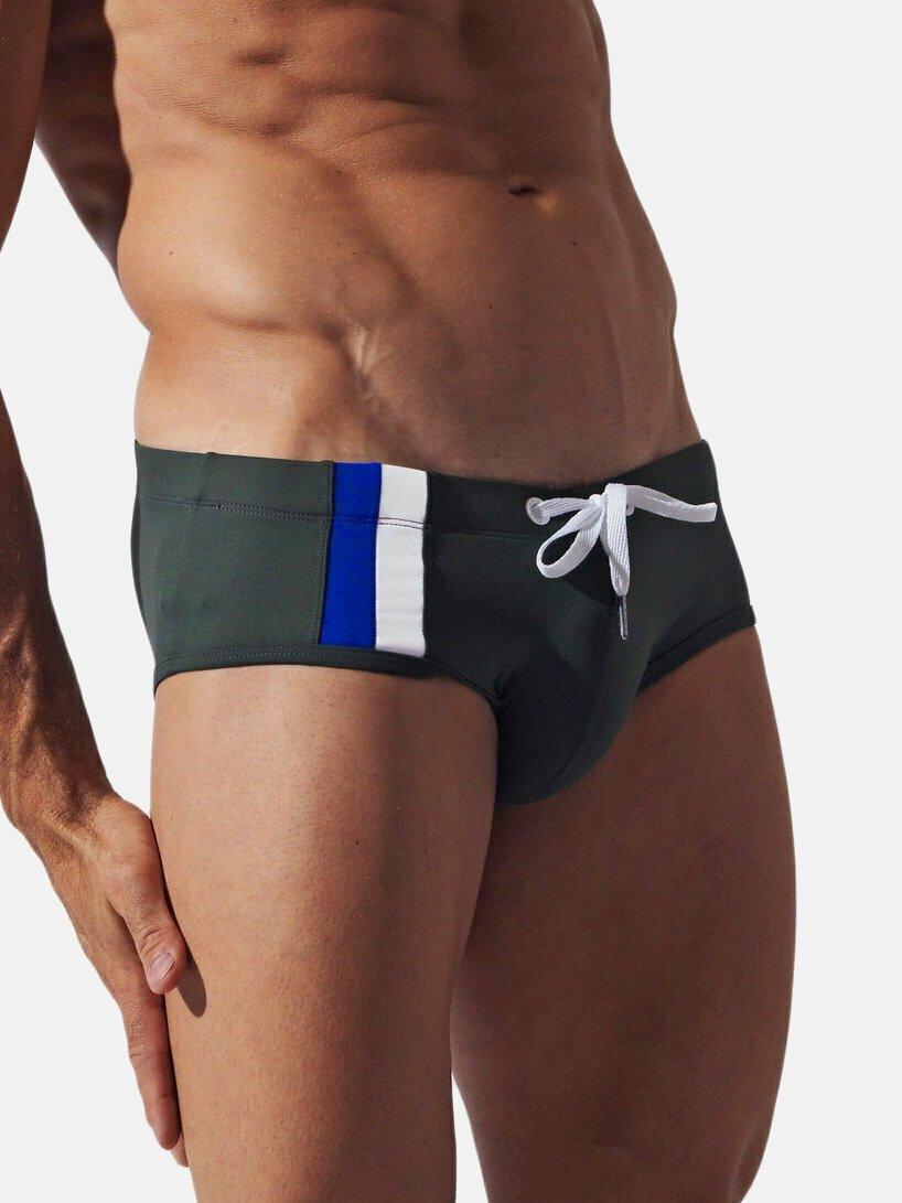 Badehose Stripe Herren Grün S von Code22