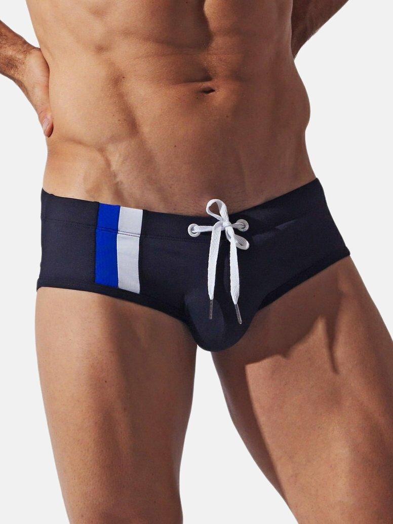 Badehose Stripe Herren Schwarz S von Code22