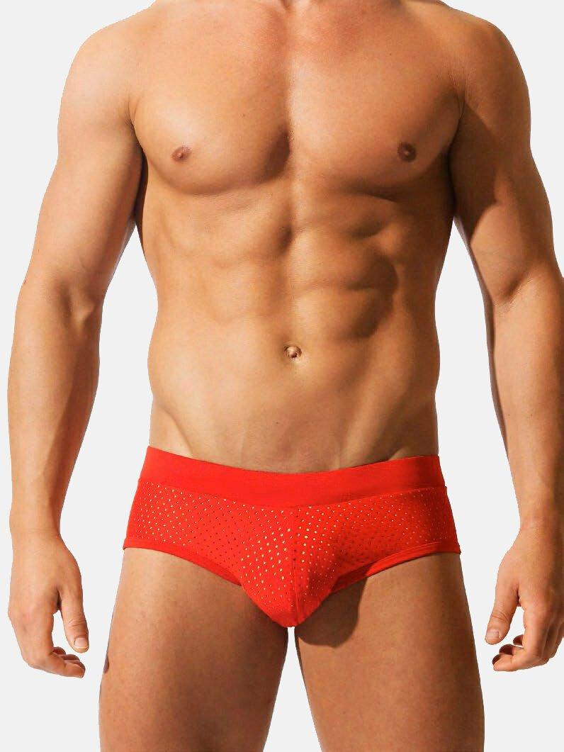 Push-up-bademode Full Punch Hole Herren Rot Bunt S von Code22