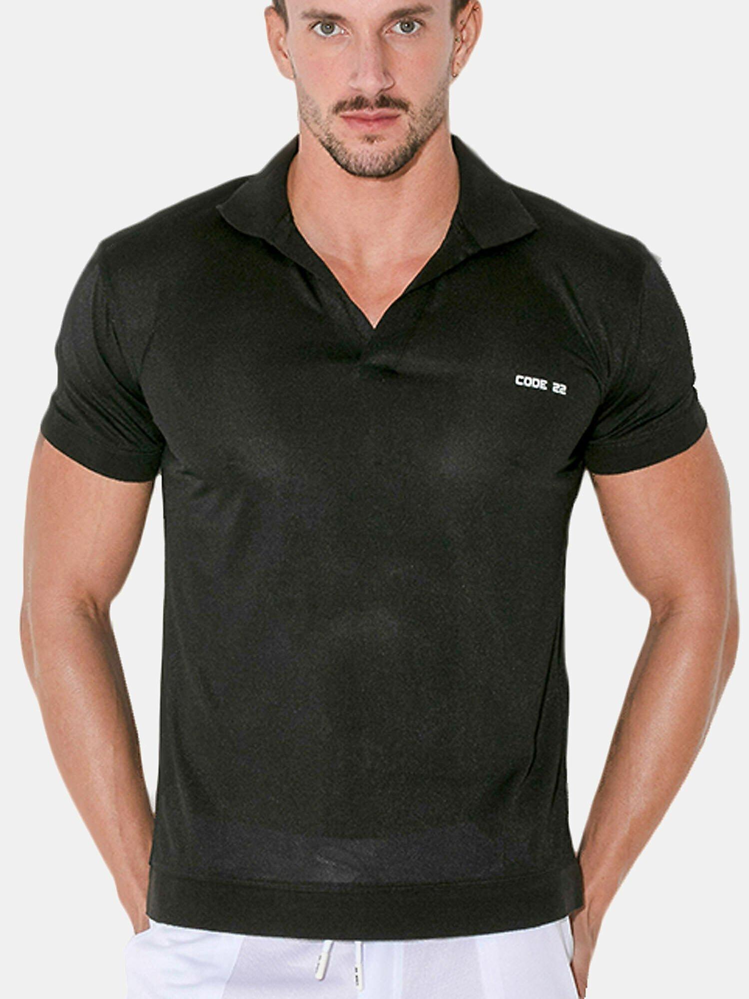 Polo-shirt Vivid Herren Schwarz L von Code22