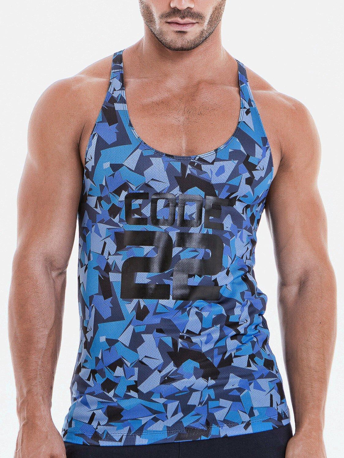 Trainings-top Camo Herren Blau M von Code22