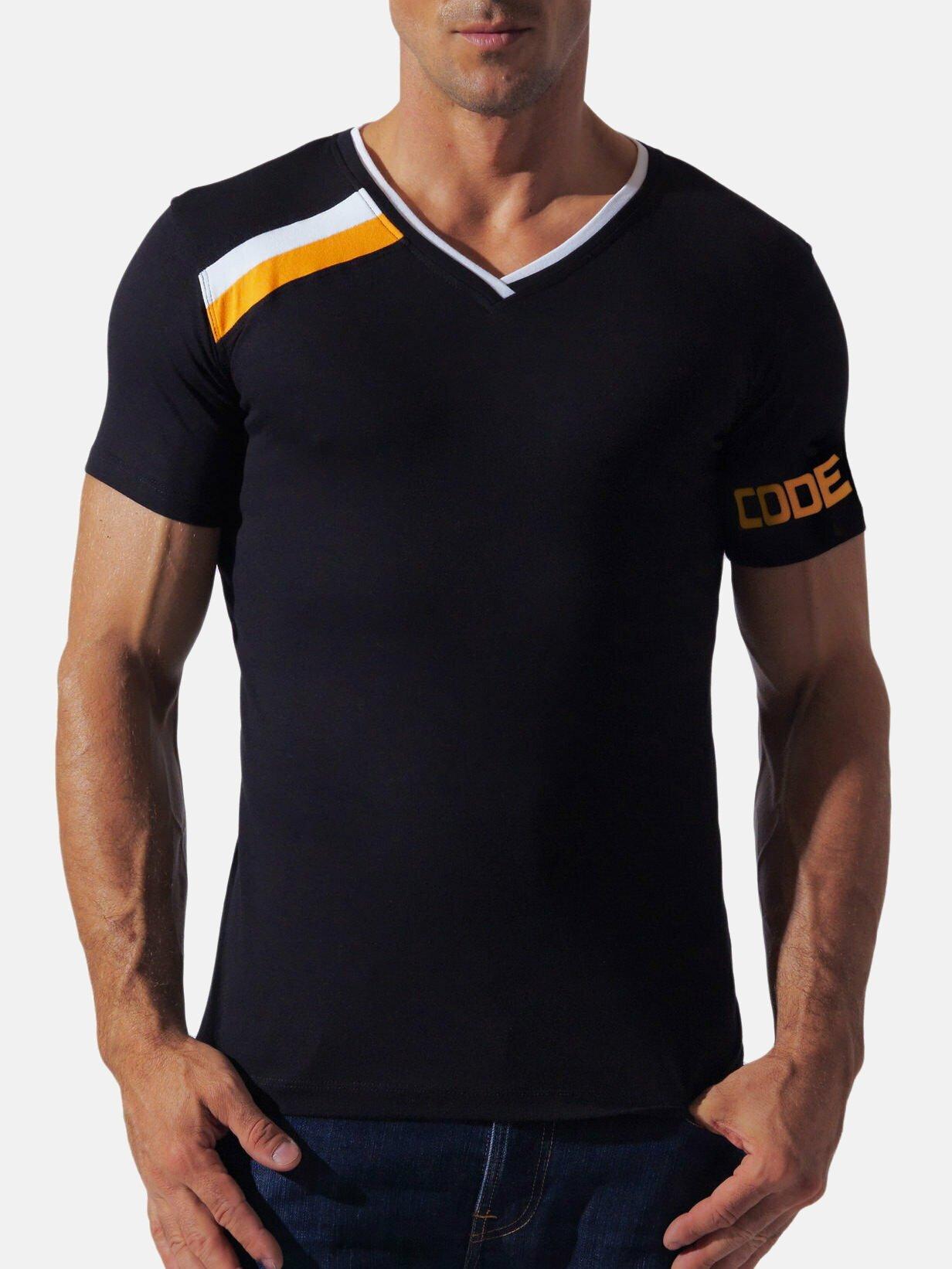 T-shirt Asymmetric Sport Herren Schwarz L von Code22