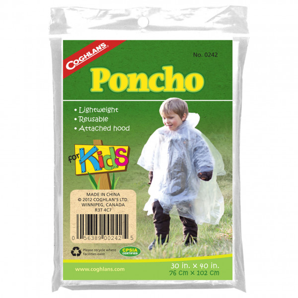 Coghlans - Notfall-Poncho für Kinder - Poncho Gr 76 x 102 cm grün/grau von Coghlans