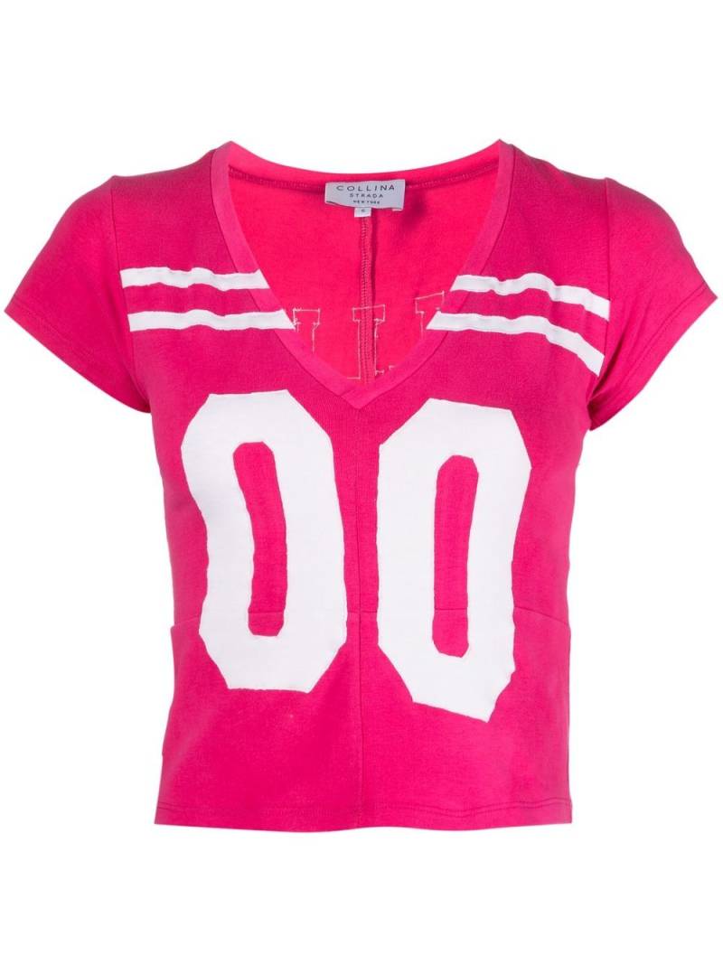 Collina Strada logo-print T-shirt - Pink von Collina Strada