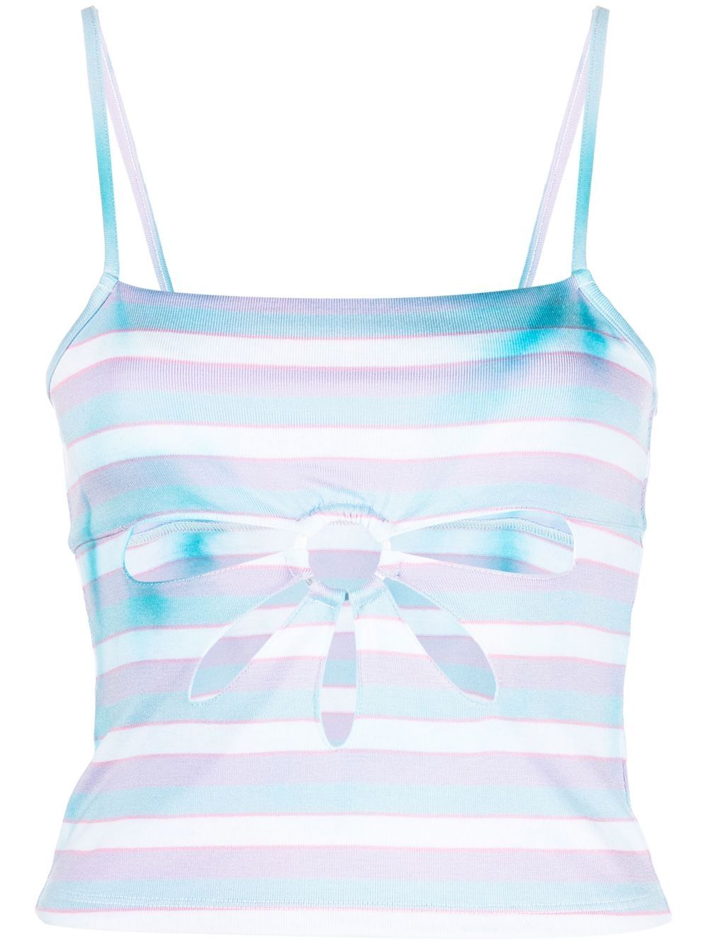 Collina Strada stripe-detail tank top - Blue von Collina Strada