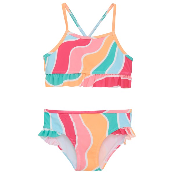 Color Kids - Kid's Bikini with Frills AOP - Bikini Gr 110 rosa von Color Kids
