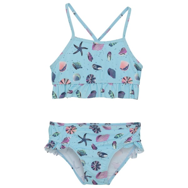 Color Kids - Kid's Bikini with Frills AOP - Bikini Gr 122 blau von Color Kids