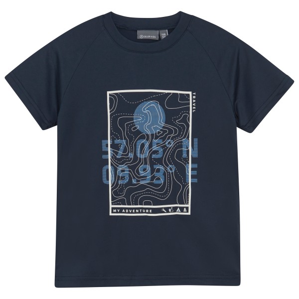 Color Kids - Kid's Boys T-Shirt with Print S/S - Funktionsshirt Gr 98 blau von Color Kids