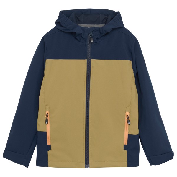 Color Kids - Kid's Softshell Colorblock - Softshelljacke Gr 176 blau/beige von Color Kids