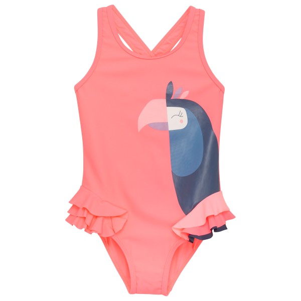 Color Kids - Kid's Swimsuit with Application - Badeanzug Gr 140 rot von Color Kids