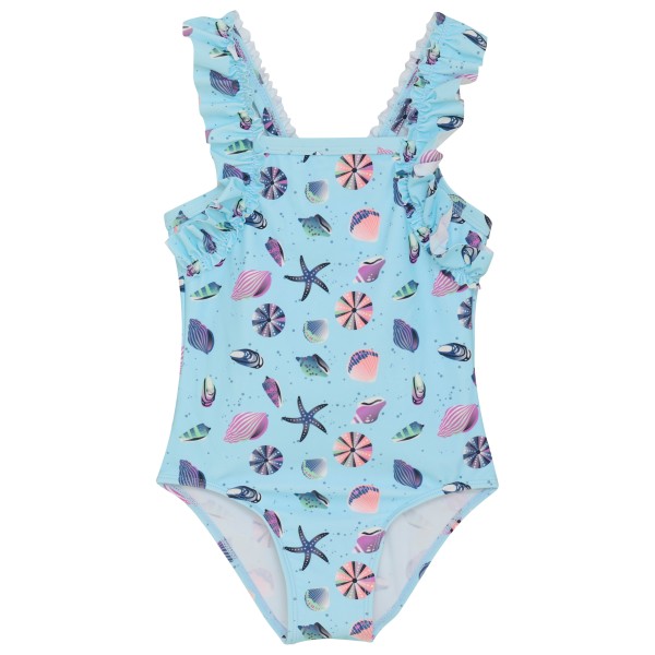Color Kids - Kid's Swimsuit with Frills AOP - Badeanzug Gr 92 blau von Color Kids