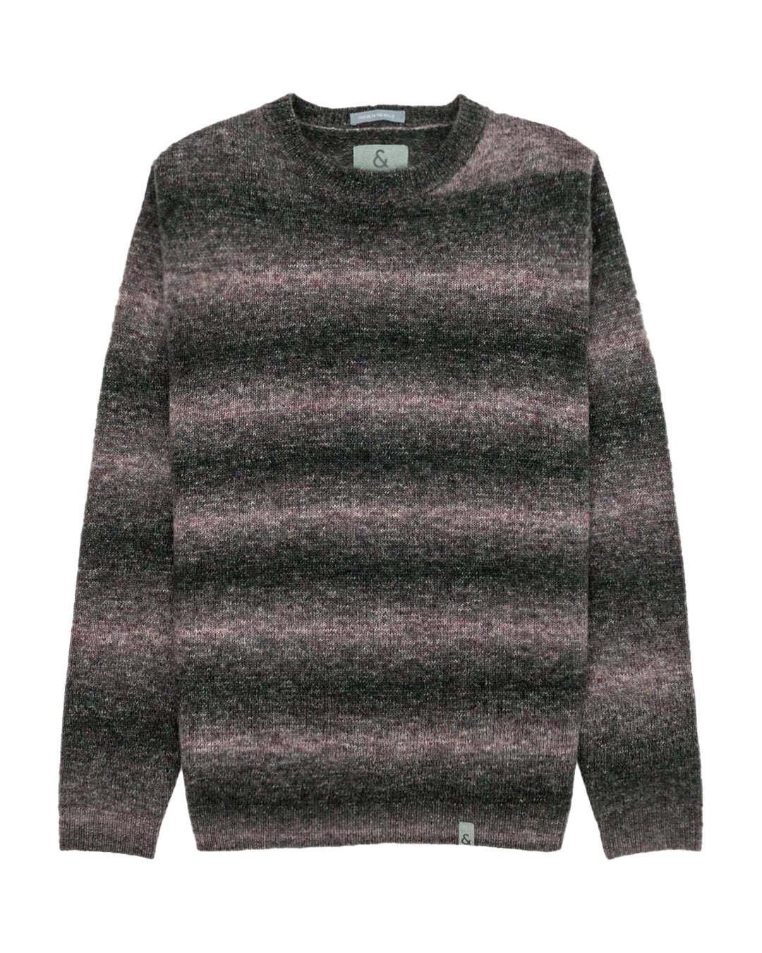 Strickpullover Roundneck Degradé Herren Taubengrau XL von Colours & Sons