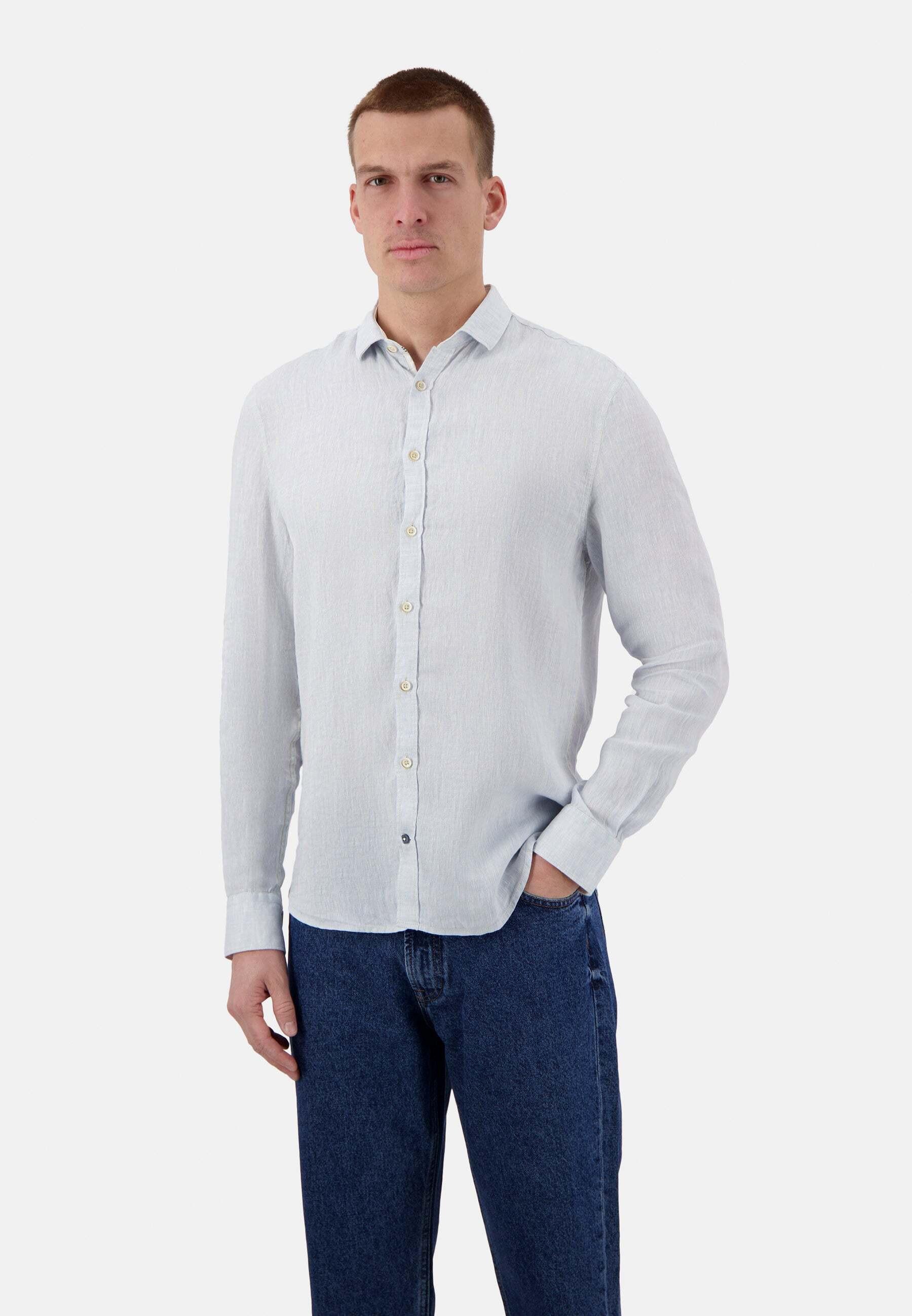 Hemden Linen Herren Hellblau XL von Colours & Sons