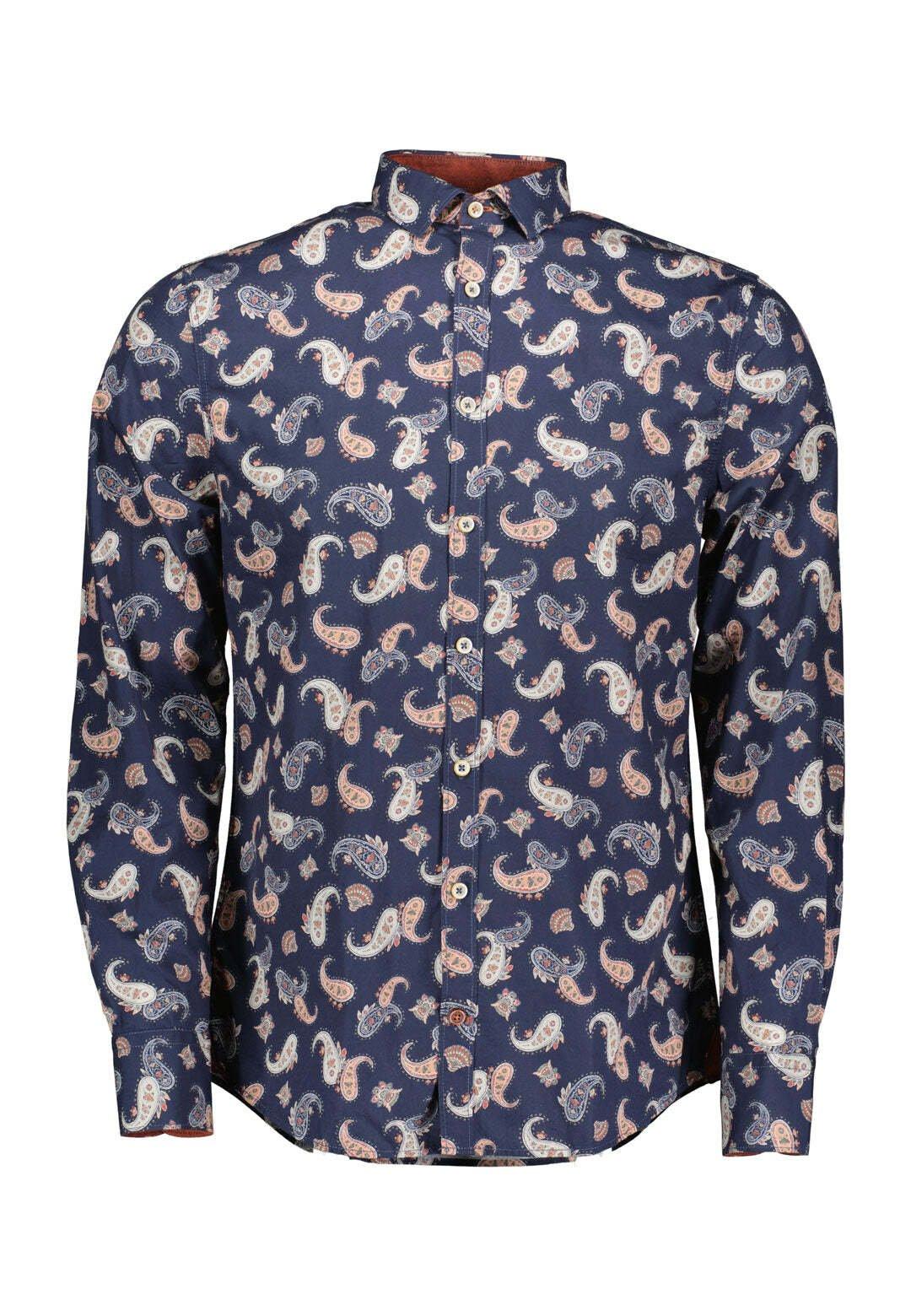 Hemden Shirt-paisley Print Herren Blau L von Colours & Sons