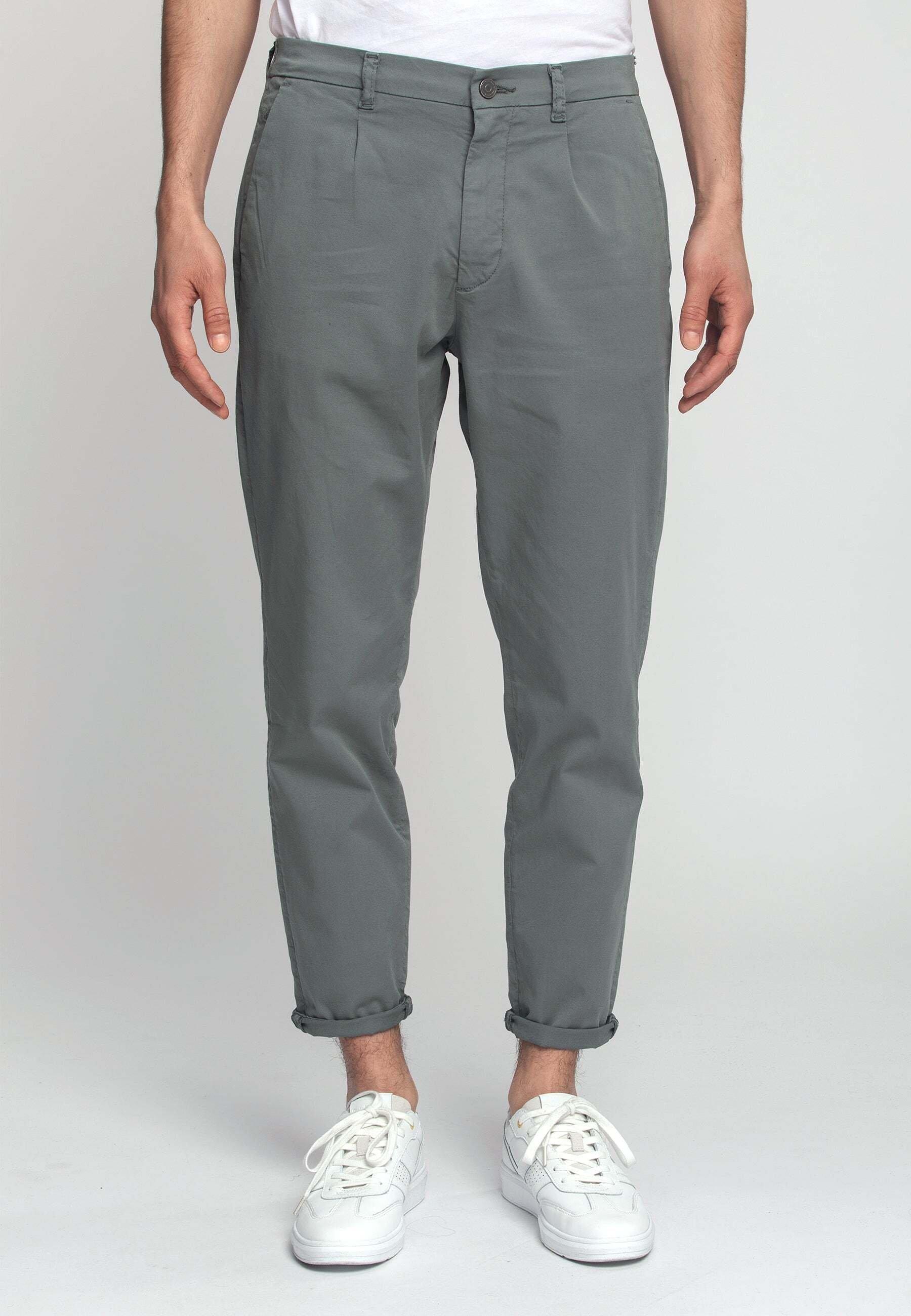 Hosen Pants Cropped Chino Herren Grün W34 von Colours & Sons