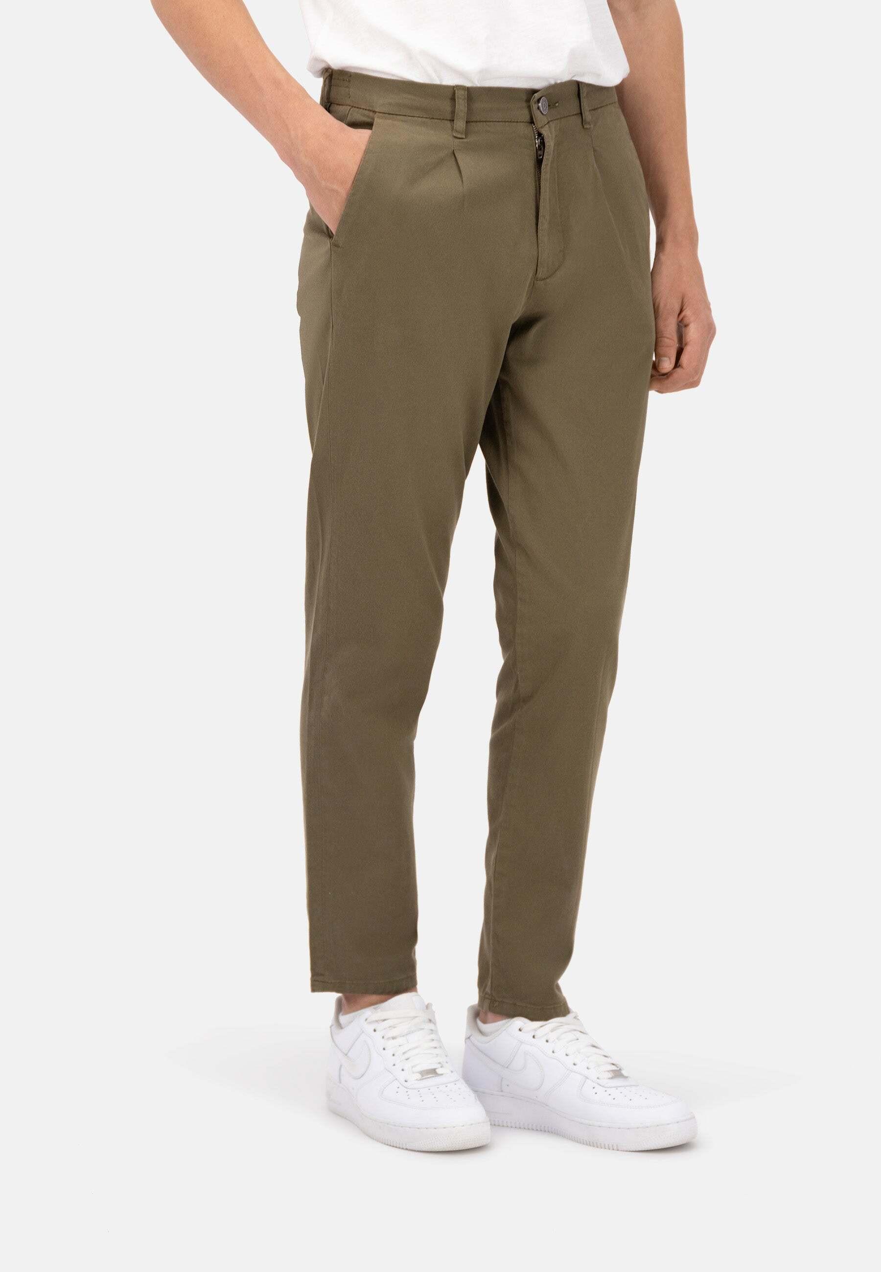 Hosen Pants-cropped Chino Herren Grün W33 von Colours & Sons