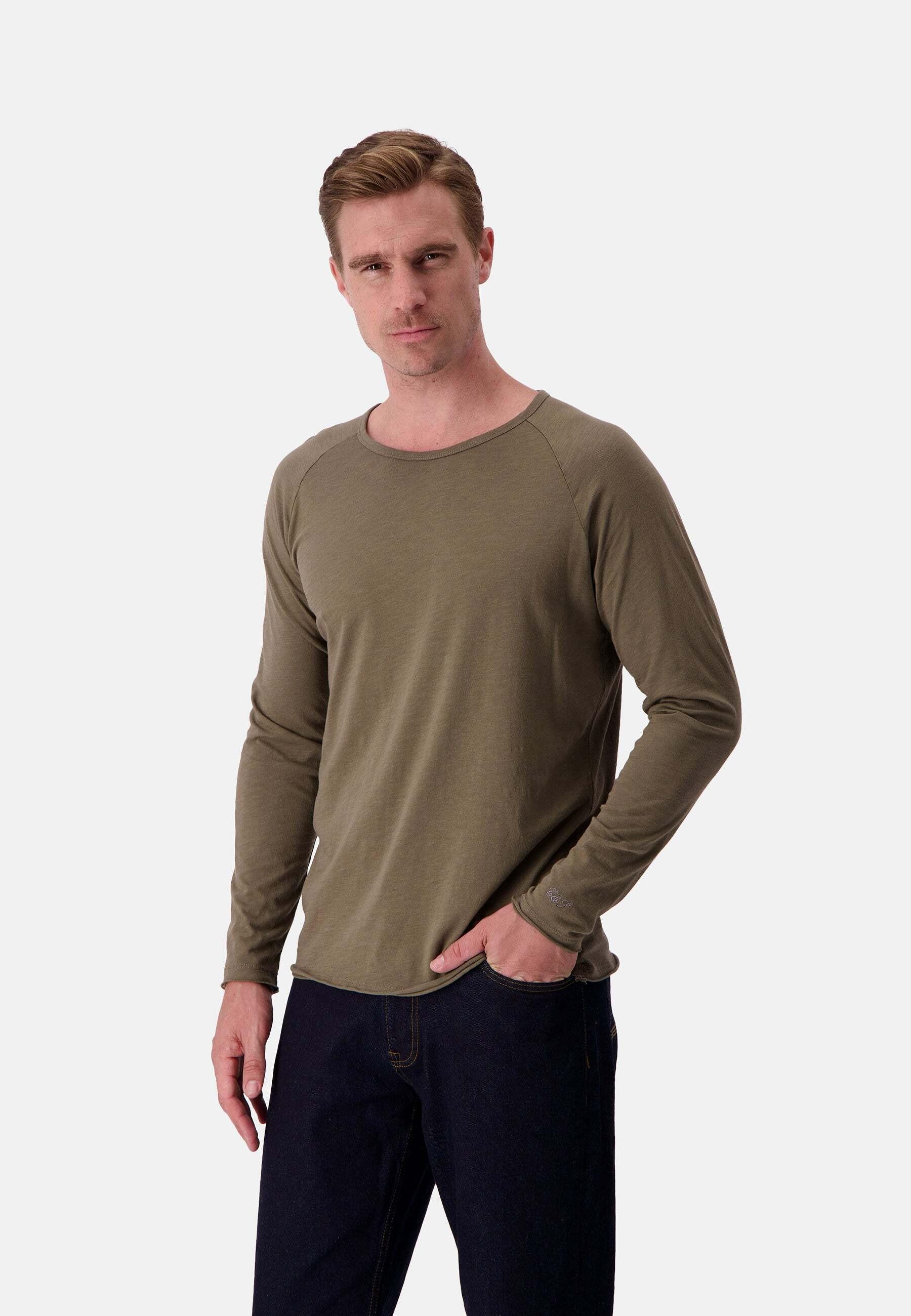 Langarmshirts Longsleeve - Slub Herren Grün L von Colours & Sons