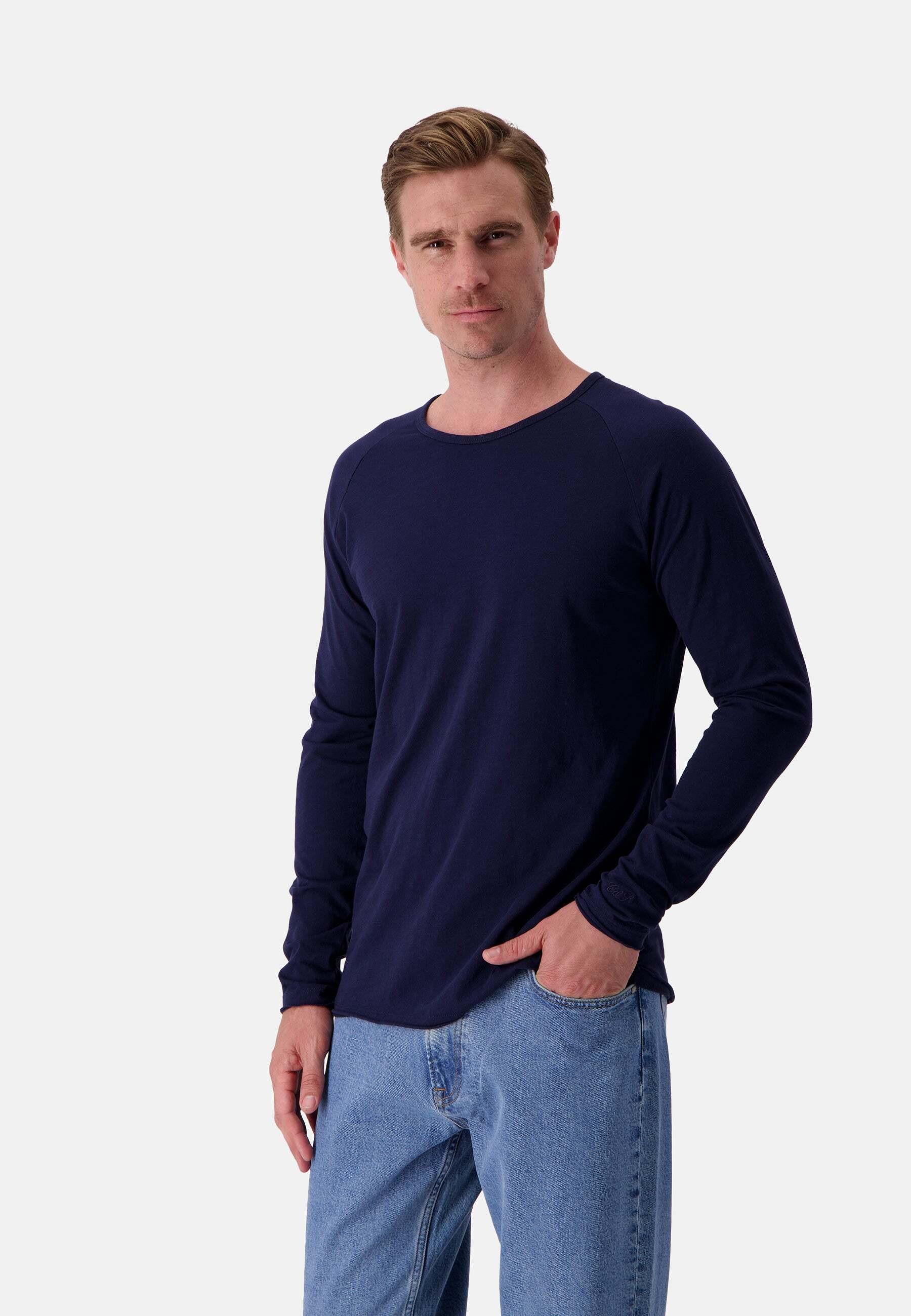 Langarmshirts Longsleeve - Slub Herren Marine XL von Colours & Sons