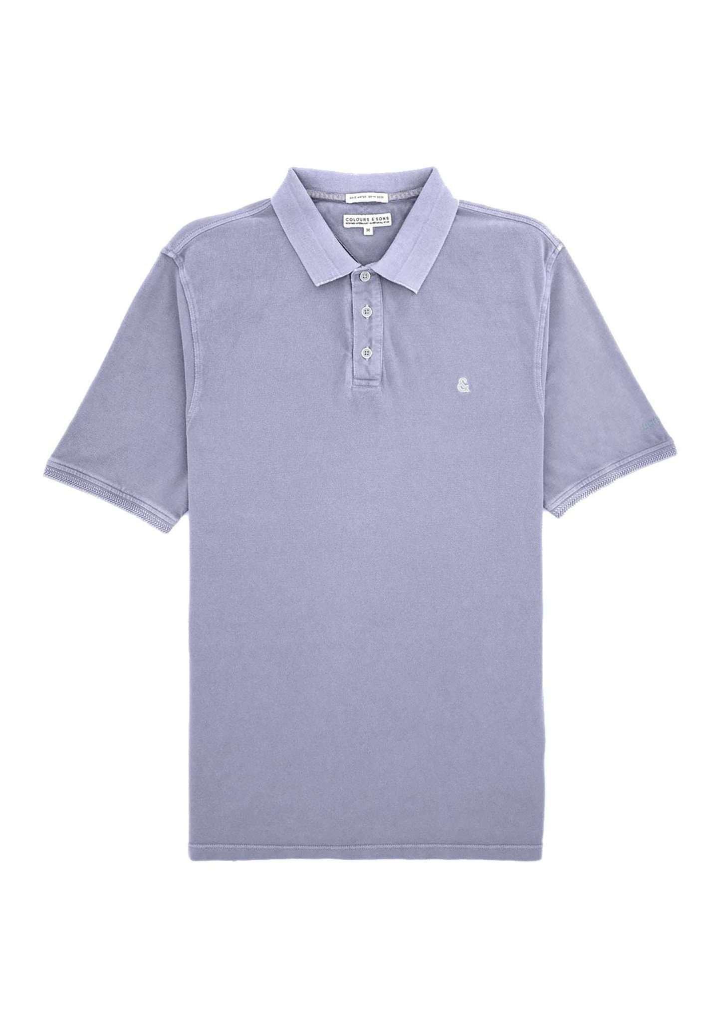 Polos Polo Washed Herren Blau M von Colours & Sons