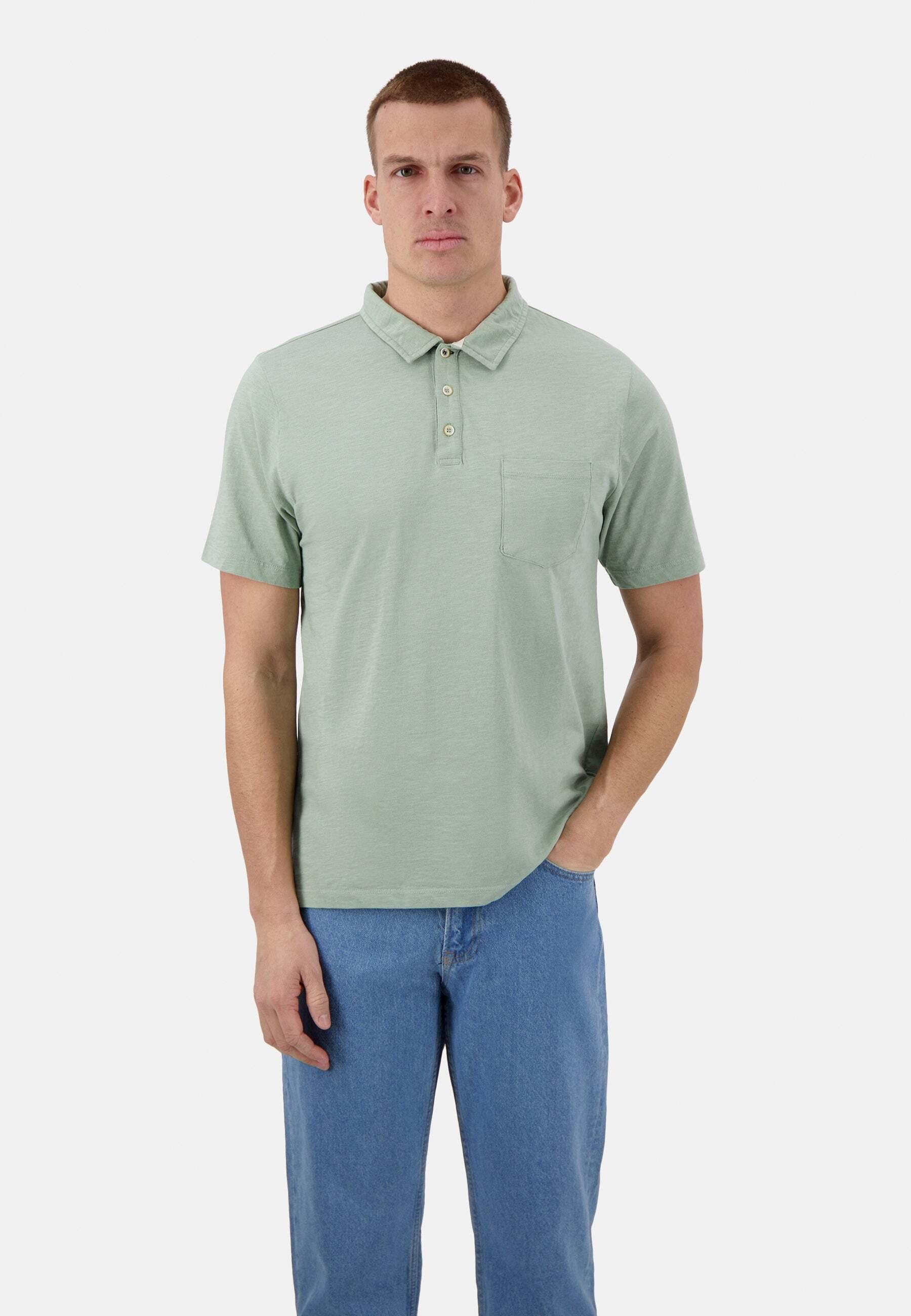 Polos Slub Herren Dunkelgrün L von Colours & Sons