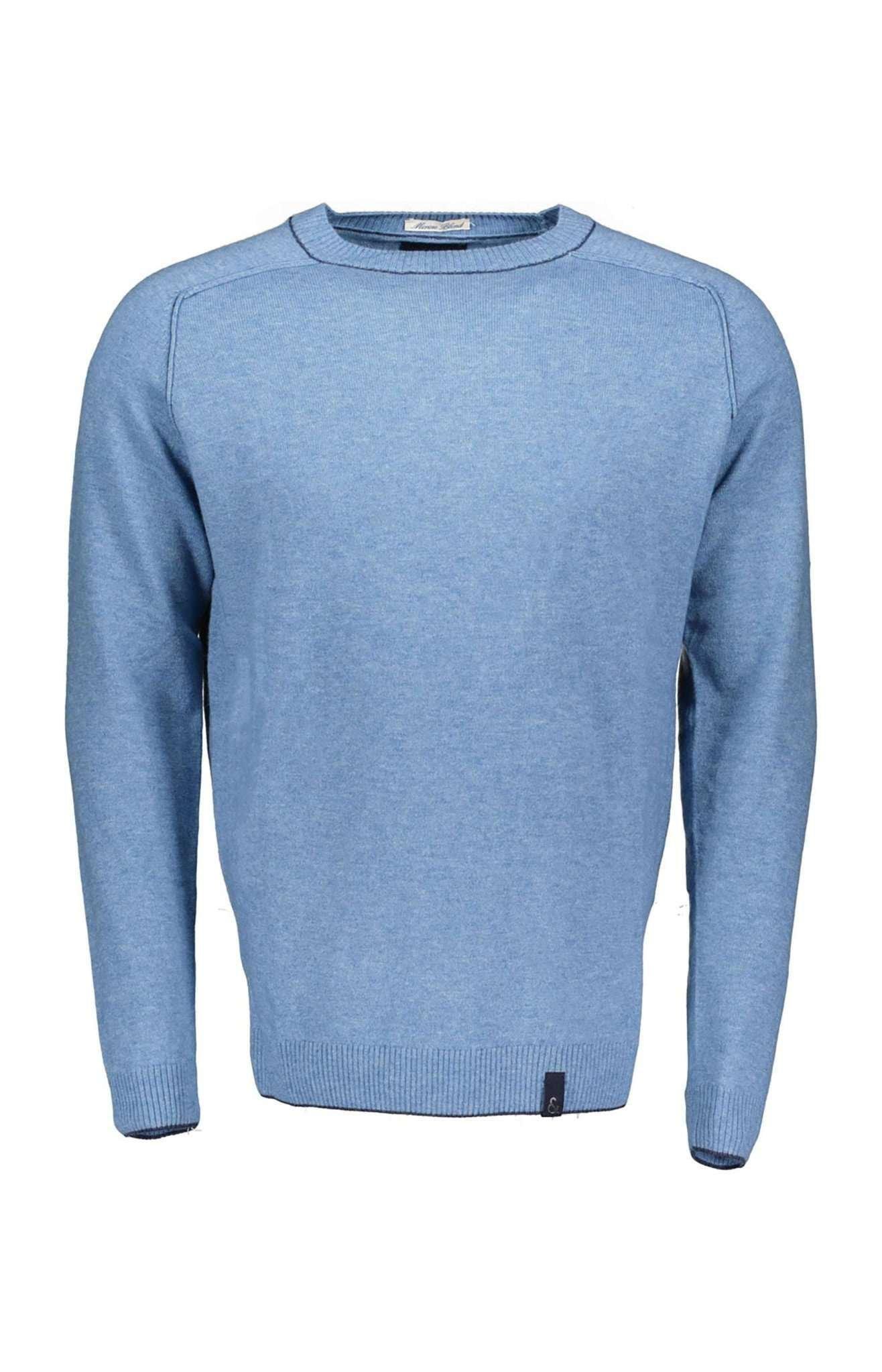 Pullover Roundneck-merino Blend Herren Blau 3XL von Colours & Sons