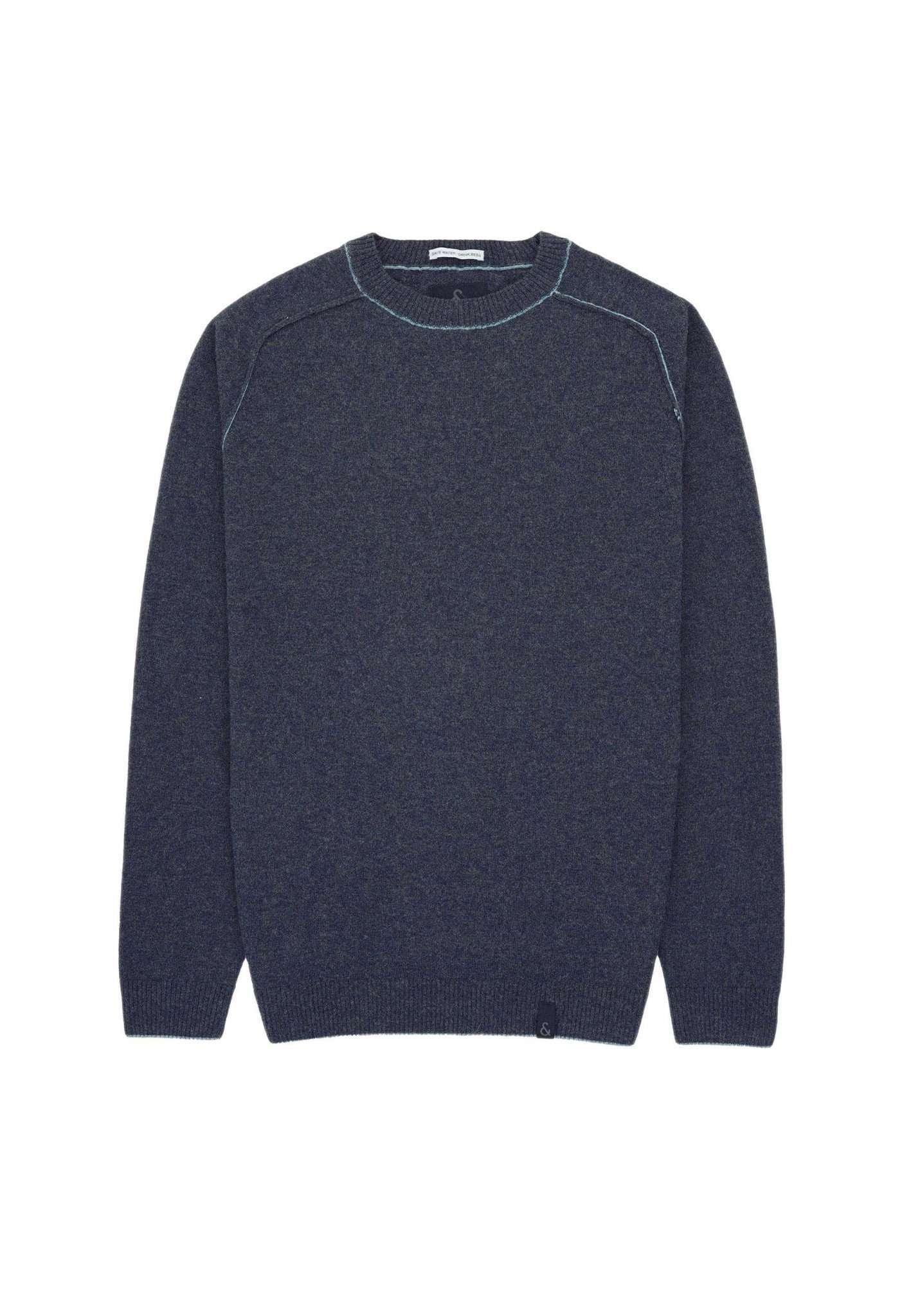 Pullover Roundneck-merino Blend Herren Marine M von Colours & Sons