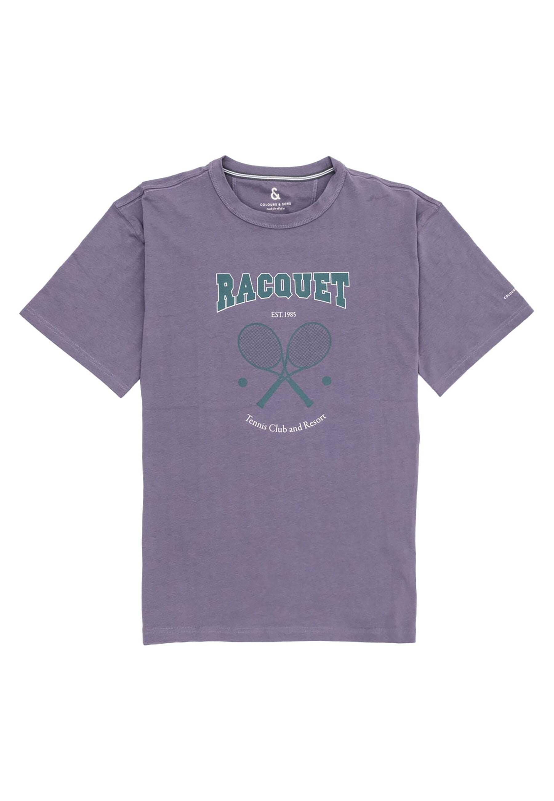 T-shirt Printed Herren Violett XL von Colours & Sons