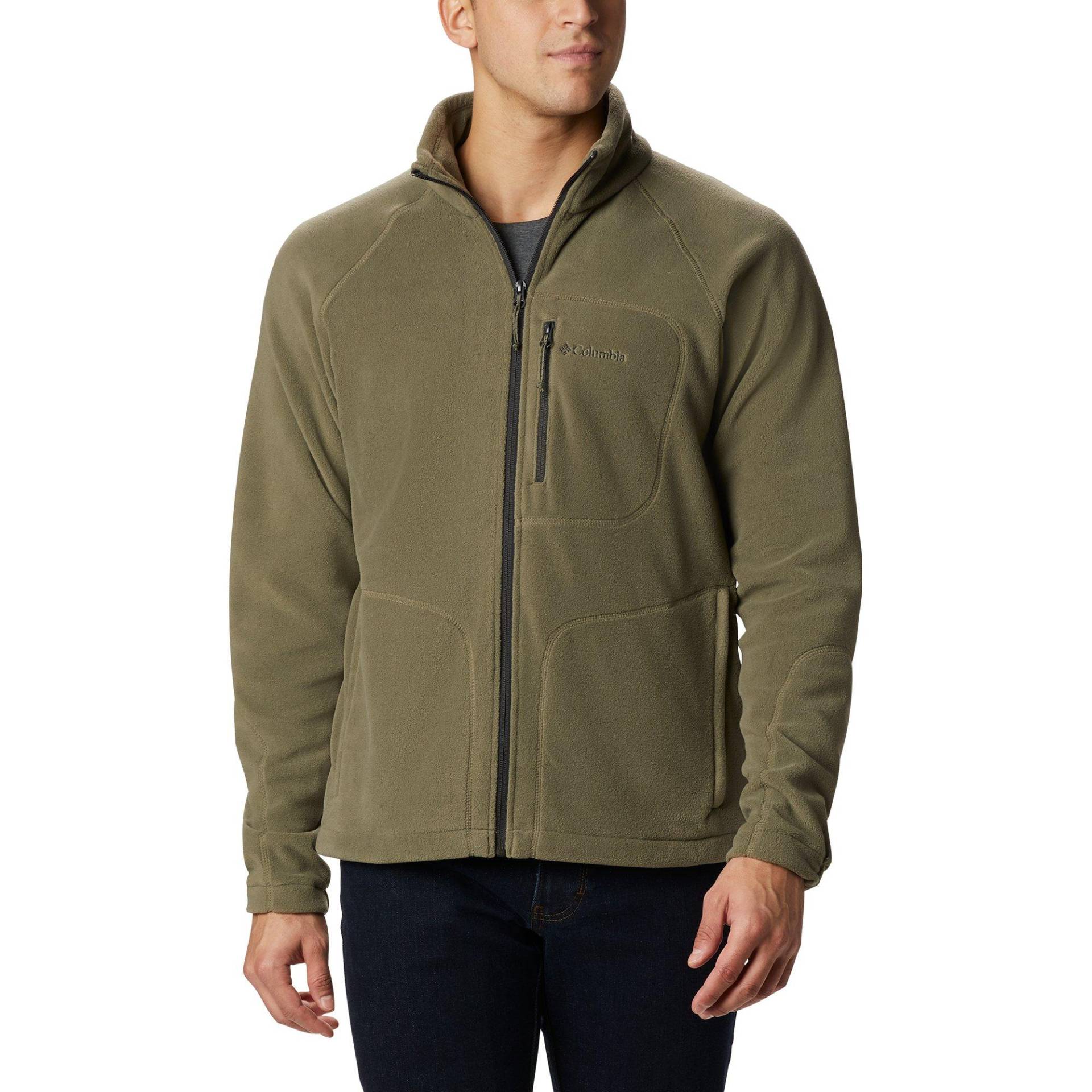 Fleecejacke Ohne Kapuze Herren Olivegrün L von Columbia