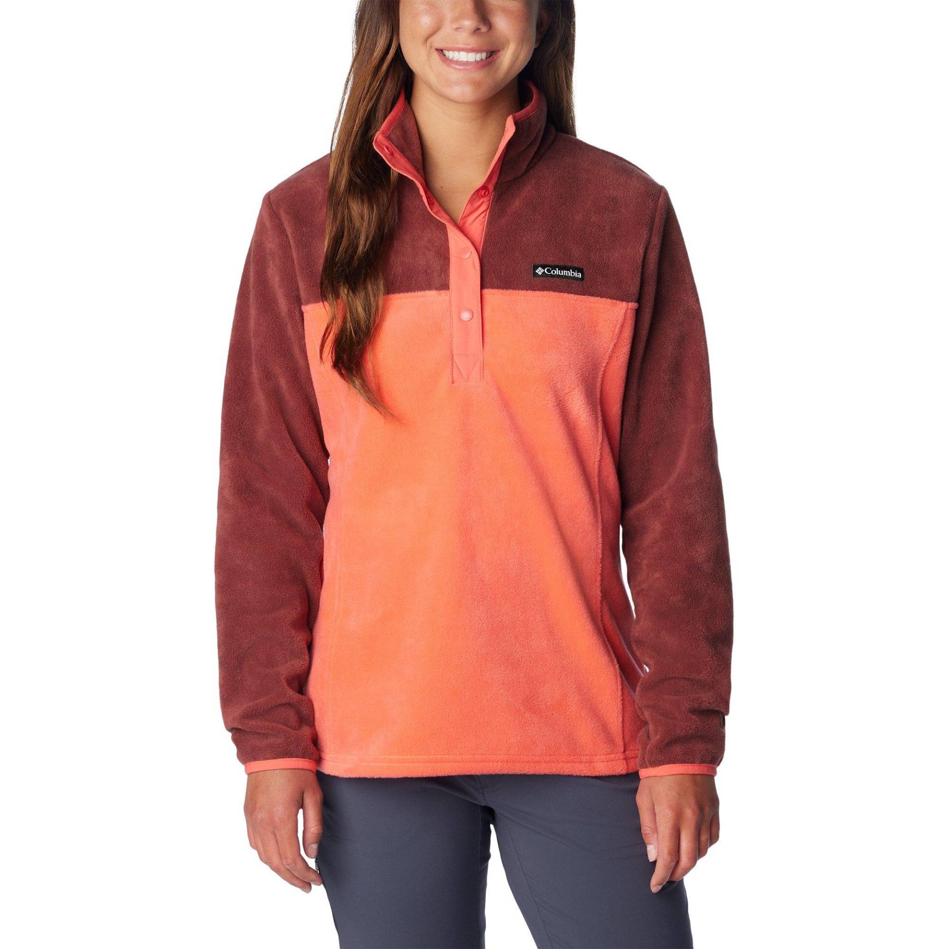 Fleece Pullover, Half-zip Damen Weinrot M von Columbia