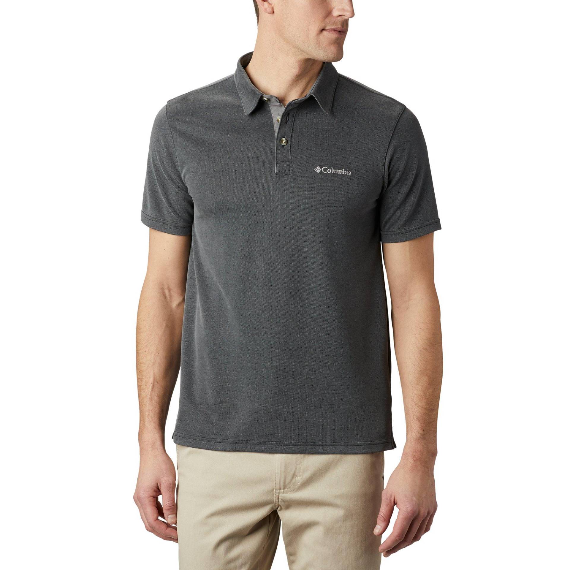 Poloshirt, Kurzarm Herren Anthrazit M von Columbia