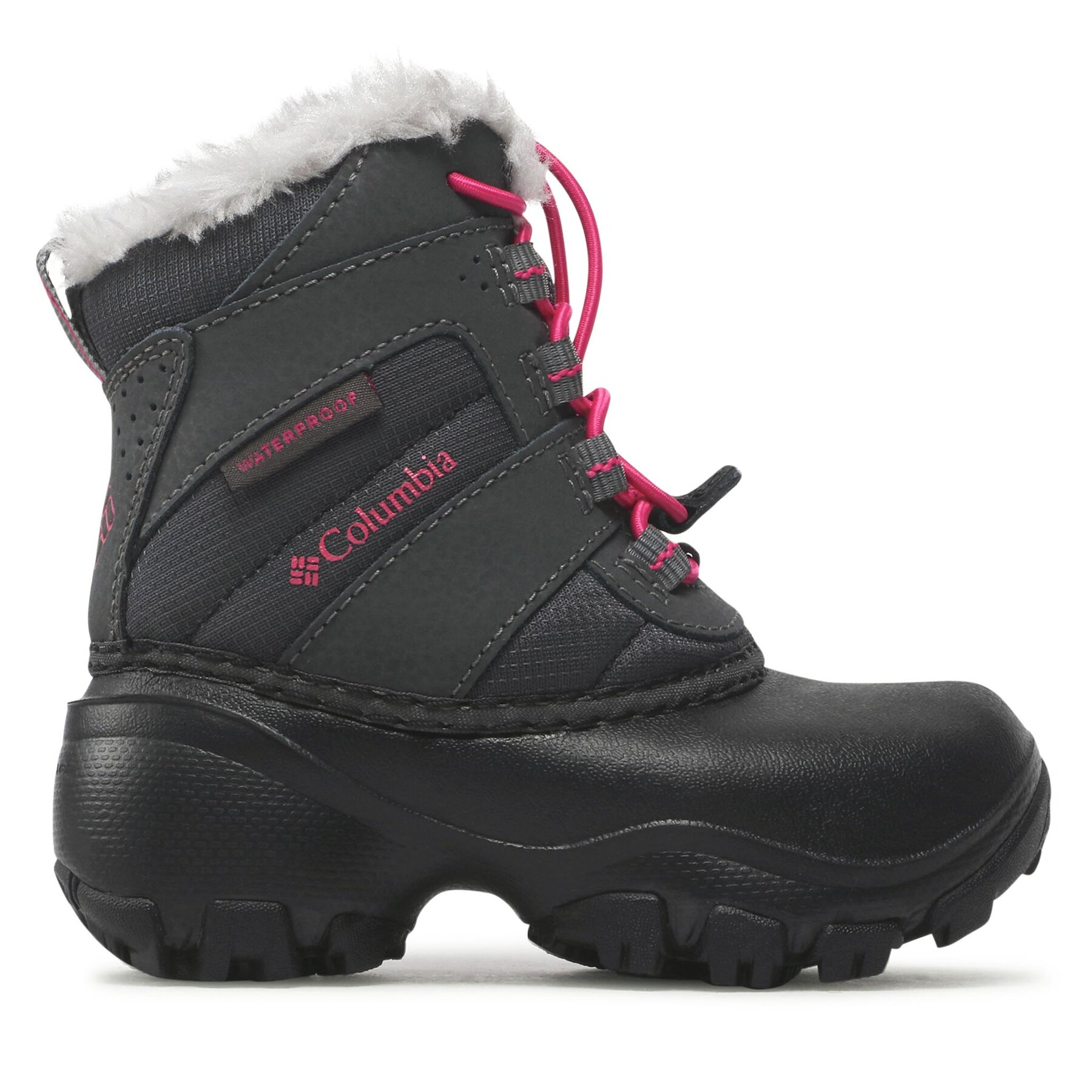 Schneeschuhe Columbia Childrens Rope Tow III Waterproof BC1323 Dark Grey/Haute Pink 089 von Columbia