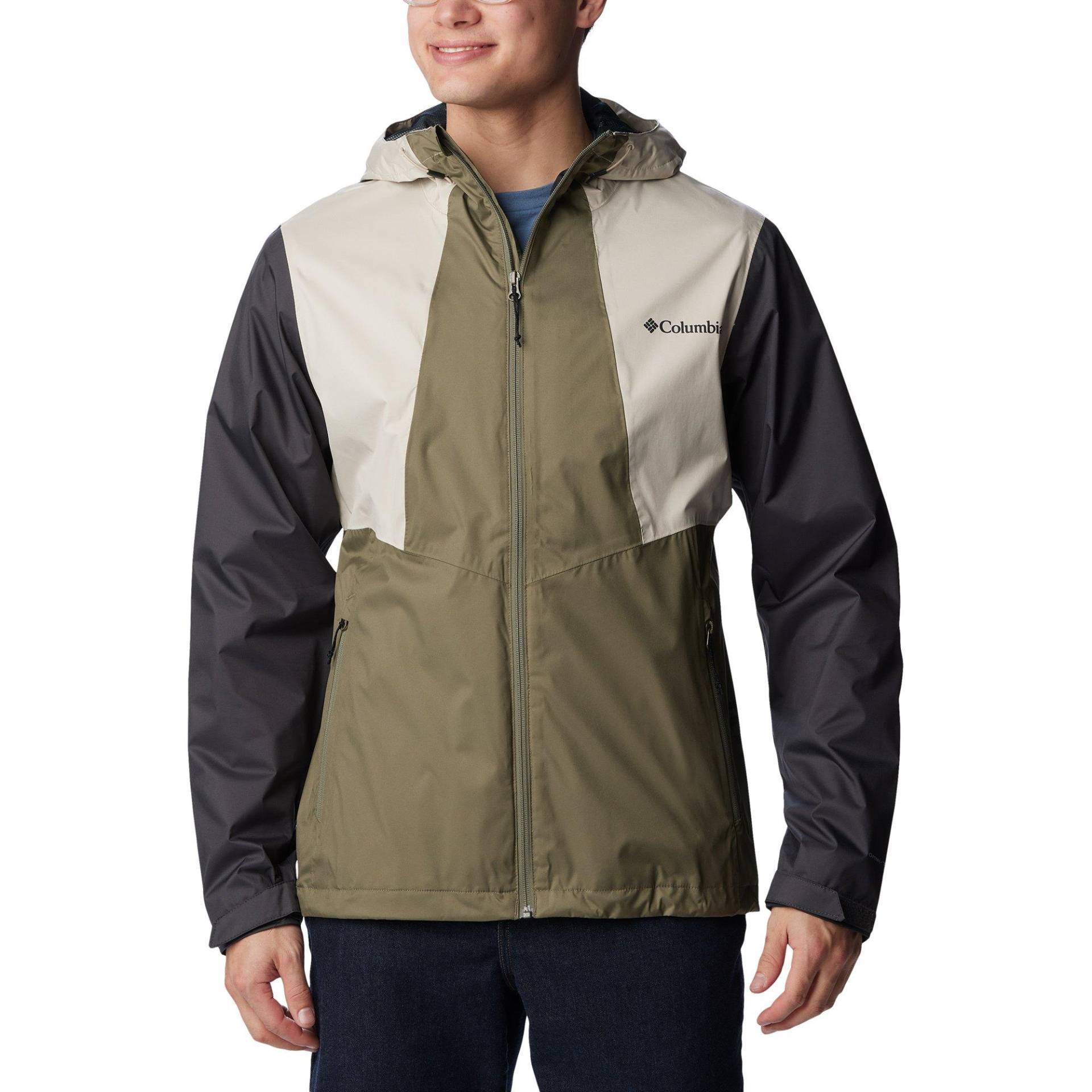 Trekkingjacke Mit Kapuze Herren Olivegrün S von Columbia