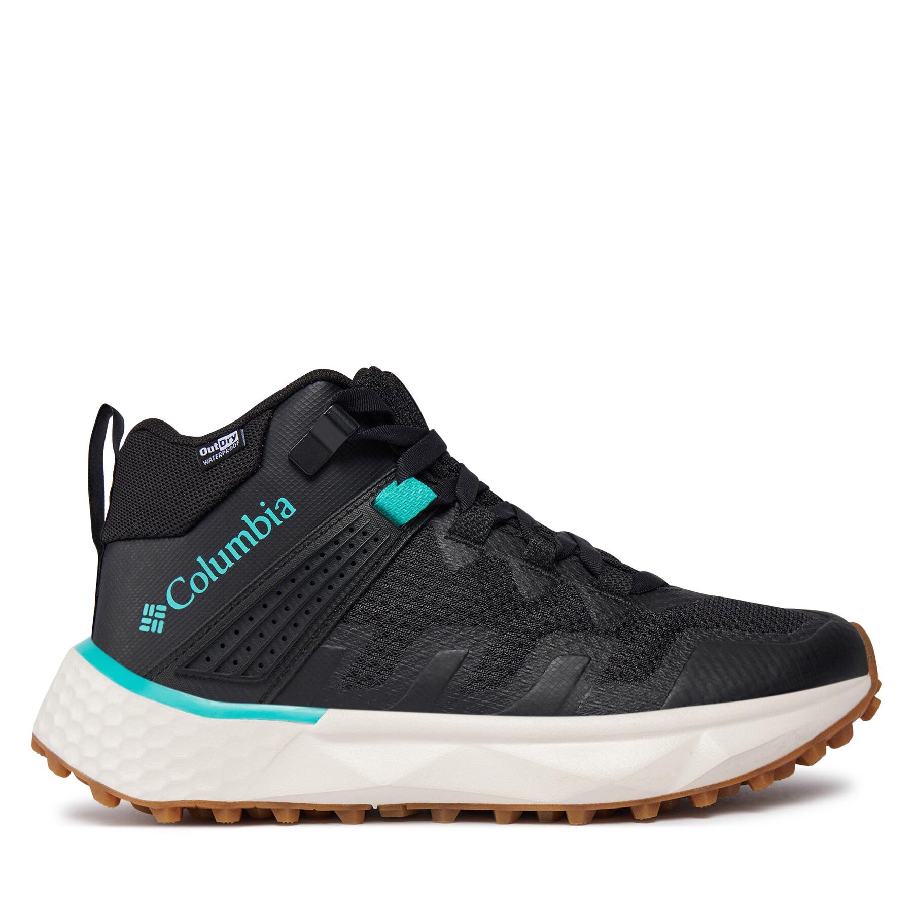 Trekkingschuhe Columbia Facet™ 75 Mid Outdry™ 2027201 Black/ Bright Aqua 010 von Columbia