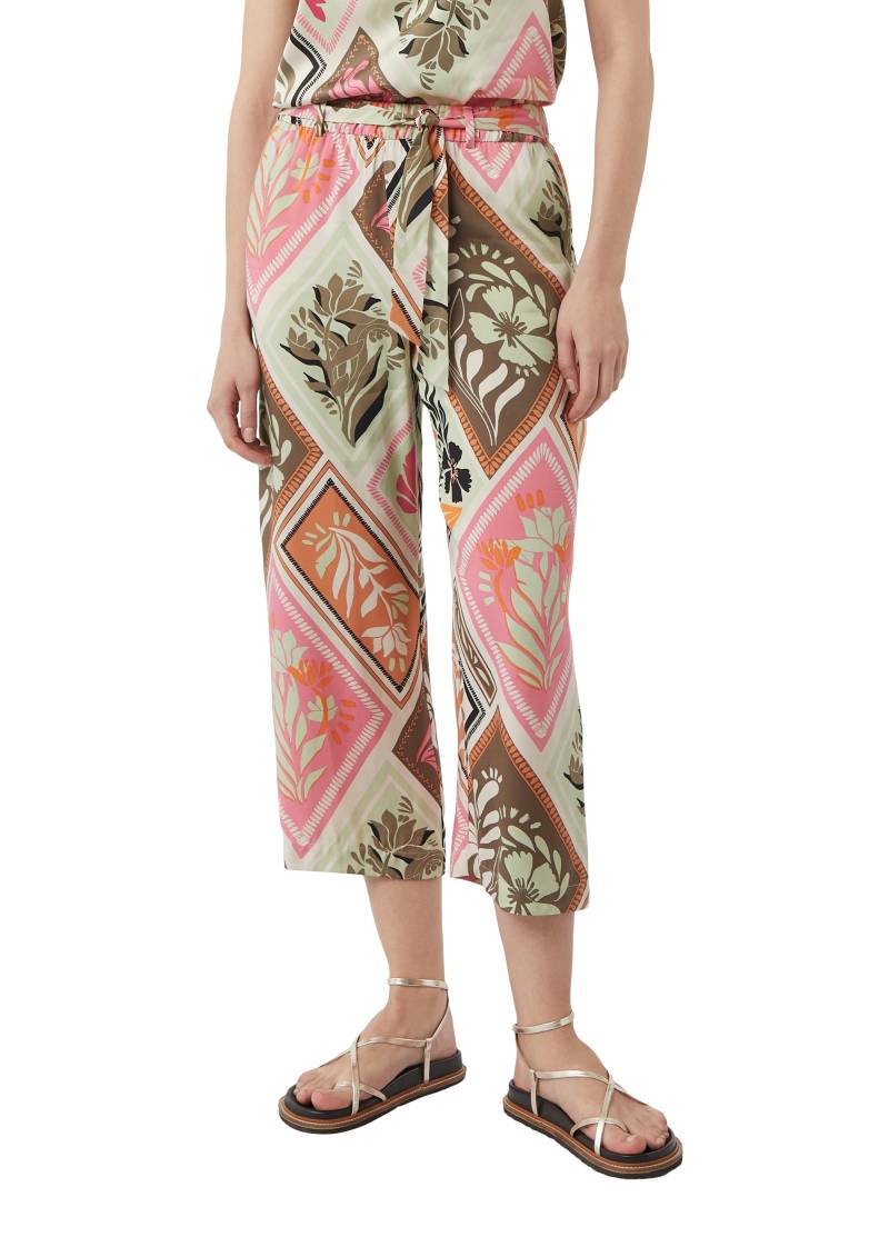 Comma 7/8-Hose, mit floralem Muster von Comma