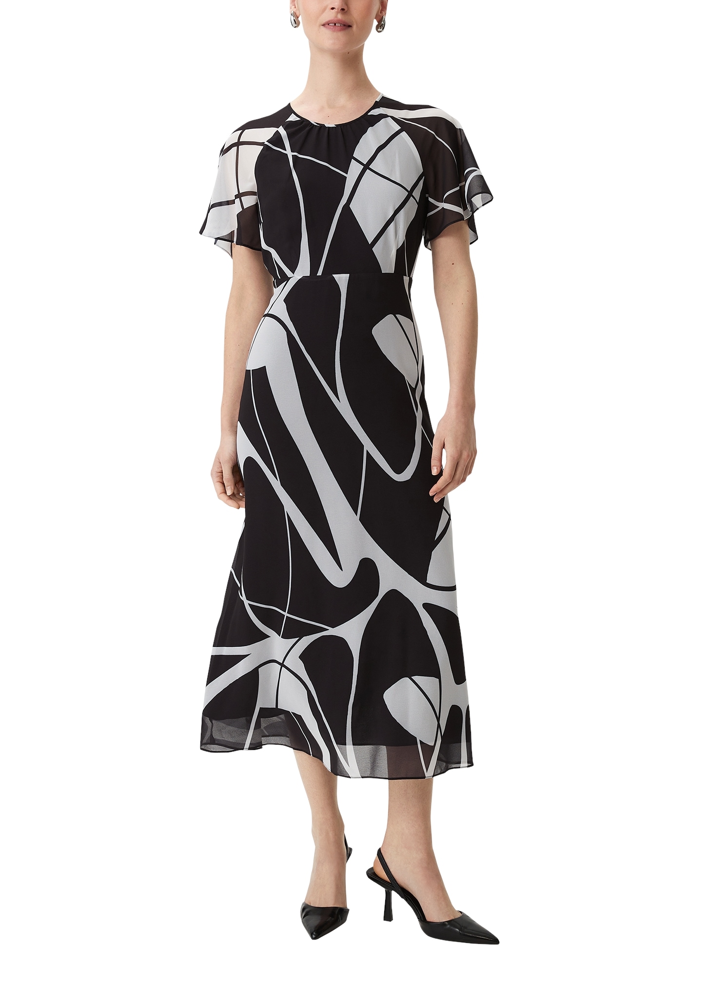 Comma Chiffonkleid, mit Allover-Druck Comma Chiffonkleid, mit Allover-Druck von Comma