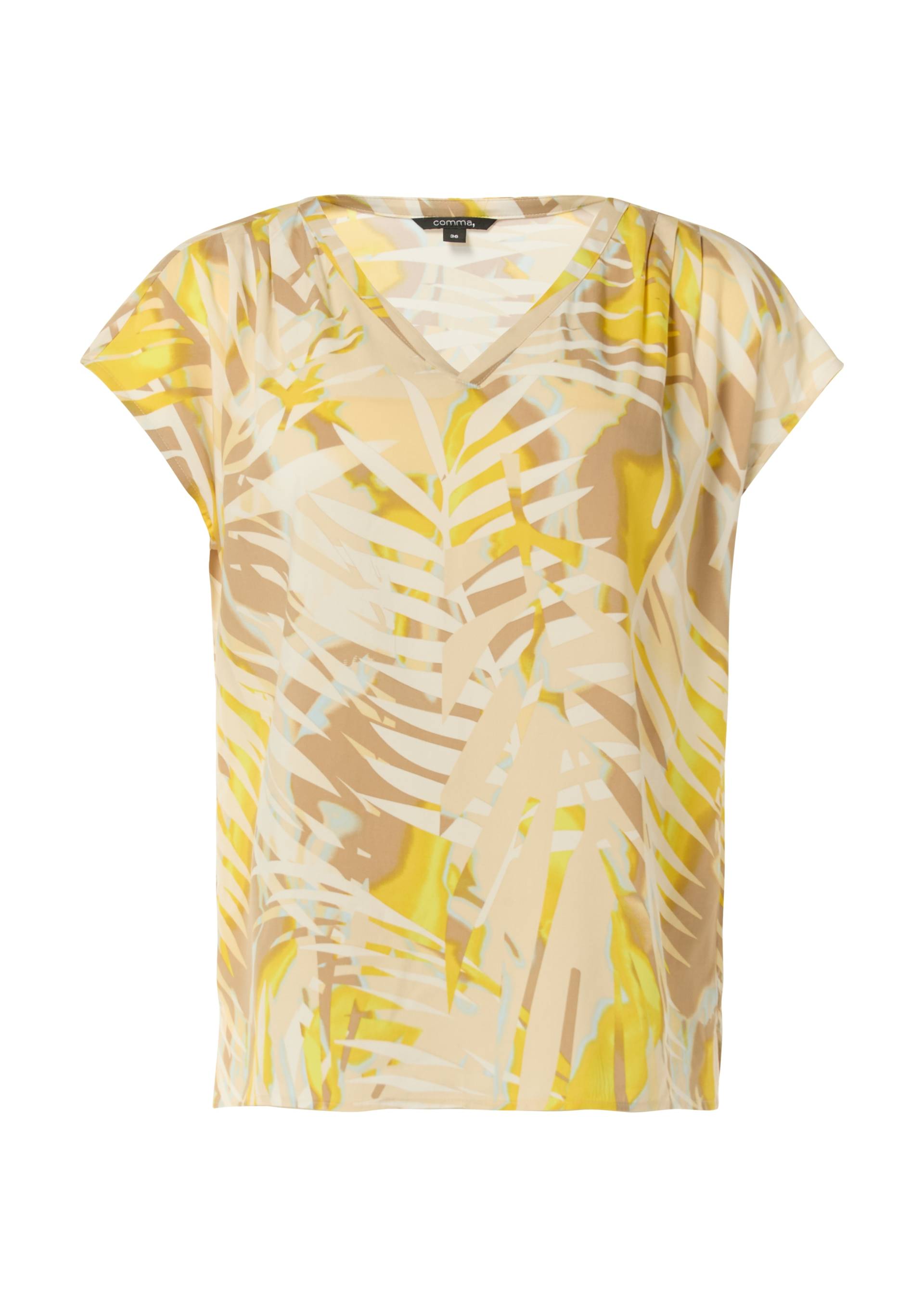 Comma Kurzarmbluse, mit All-Over Print Comma Kurzarmbluse, mit All-Over Print von Comma