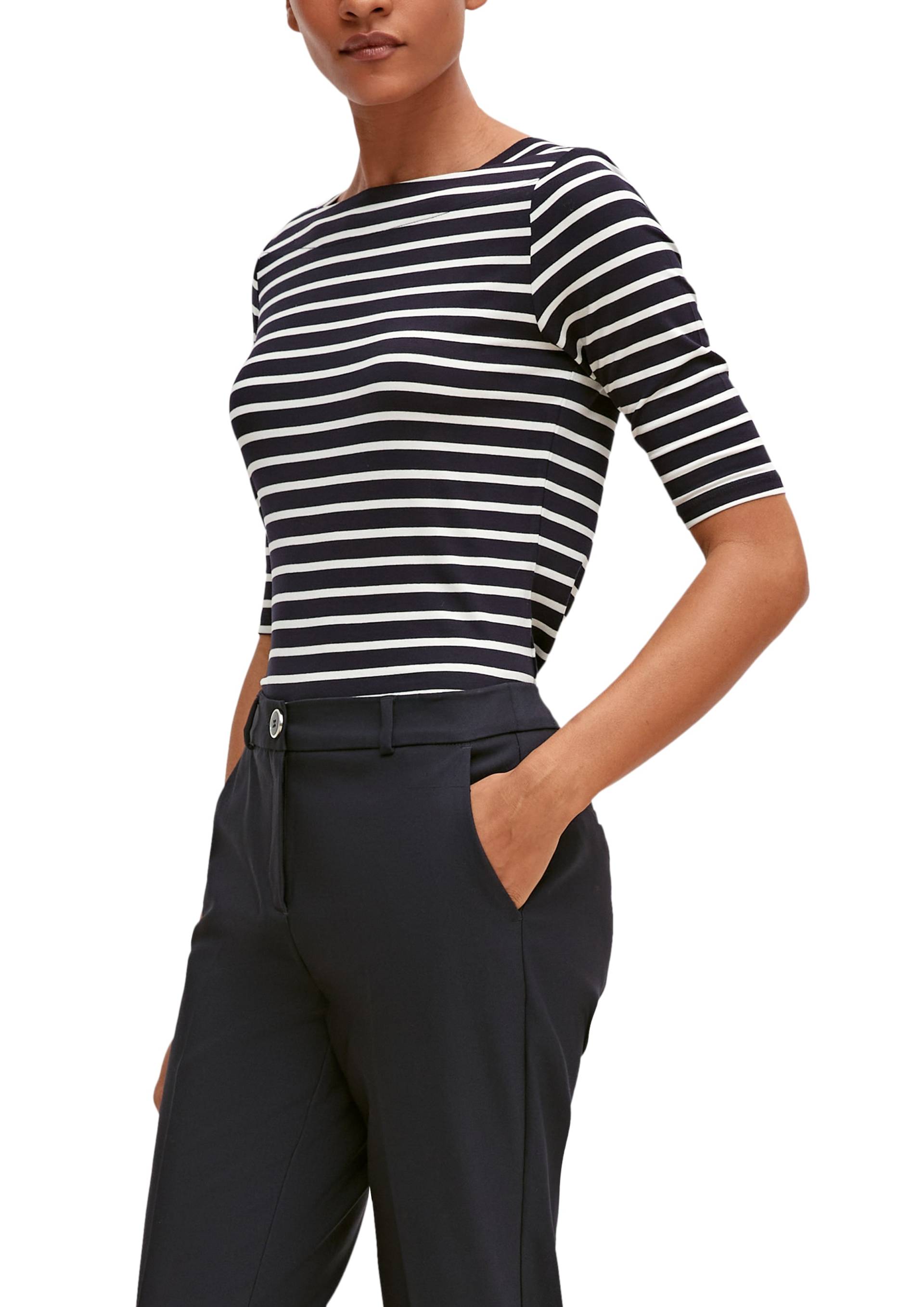 Comma Kurzarmshirt, mit Streifen und slim fit Comma Kurzarmshirt, mit Streifen und slim fit von Comma