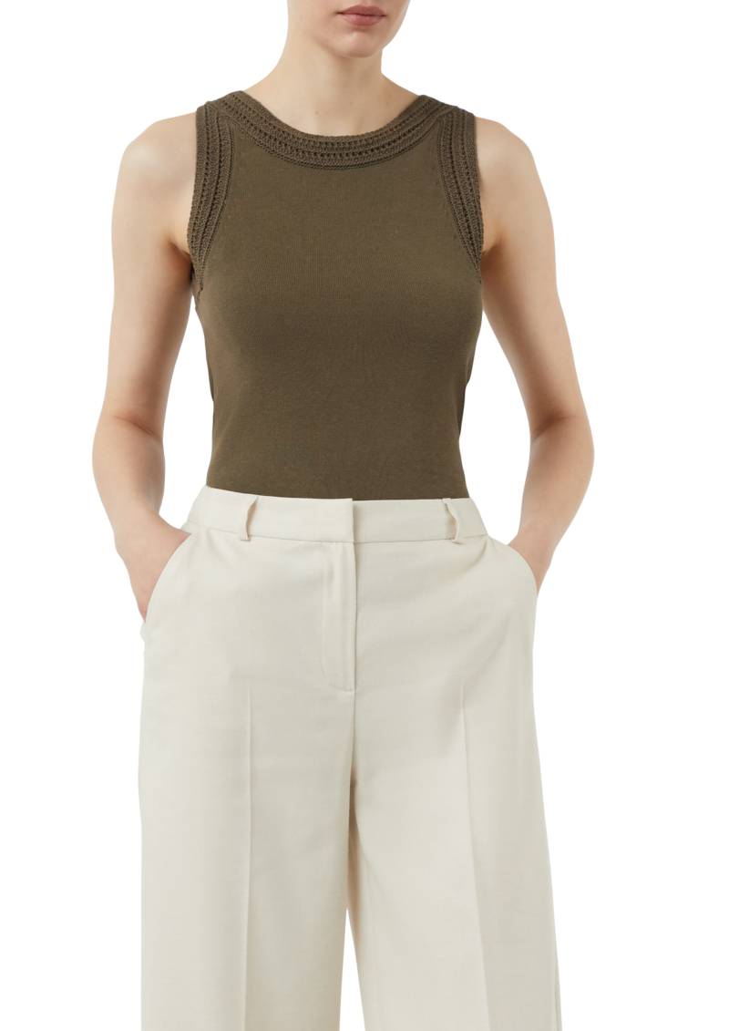 Comma Rundhalsshirt, mit Strick Details von Comma