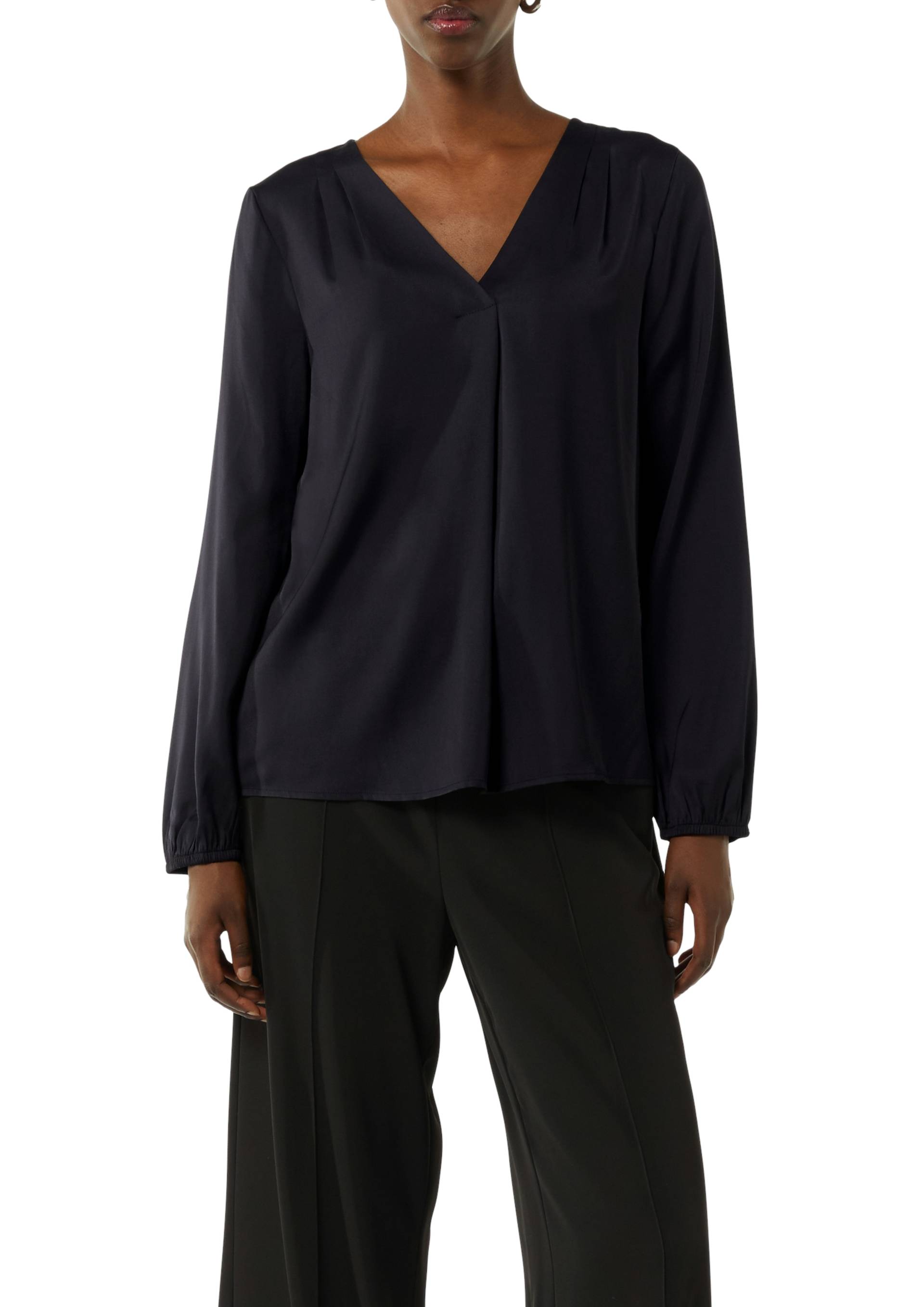 Comma Satinbluse, langarm und mit V-Ausschnitt Comma Satinbluse, langarm und mit V-Ausschnitt von Comma